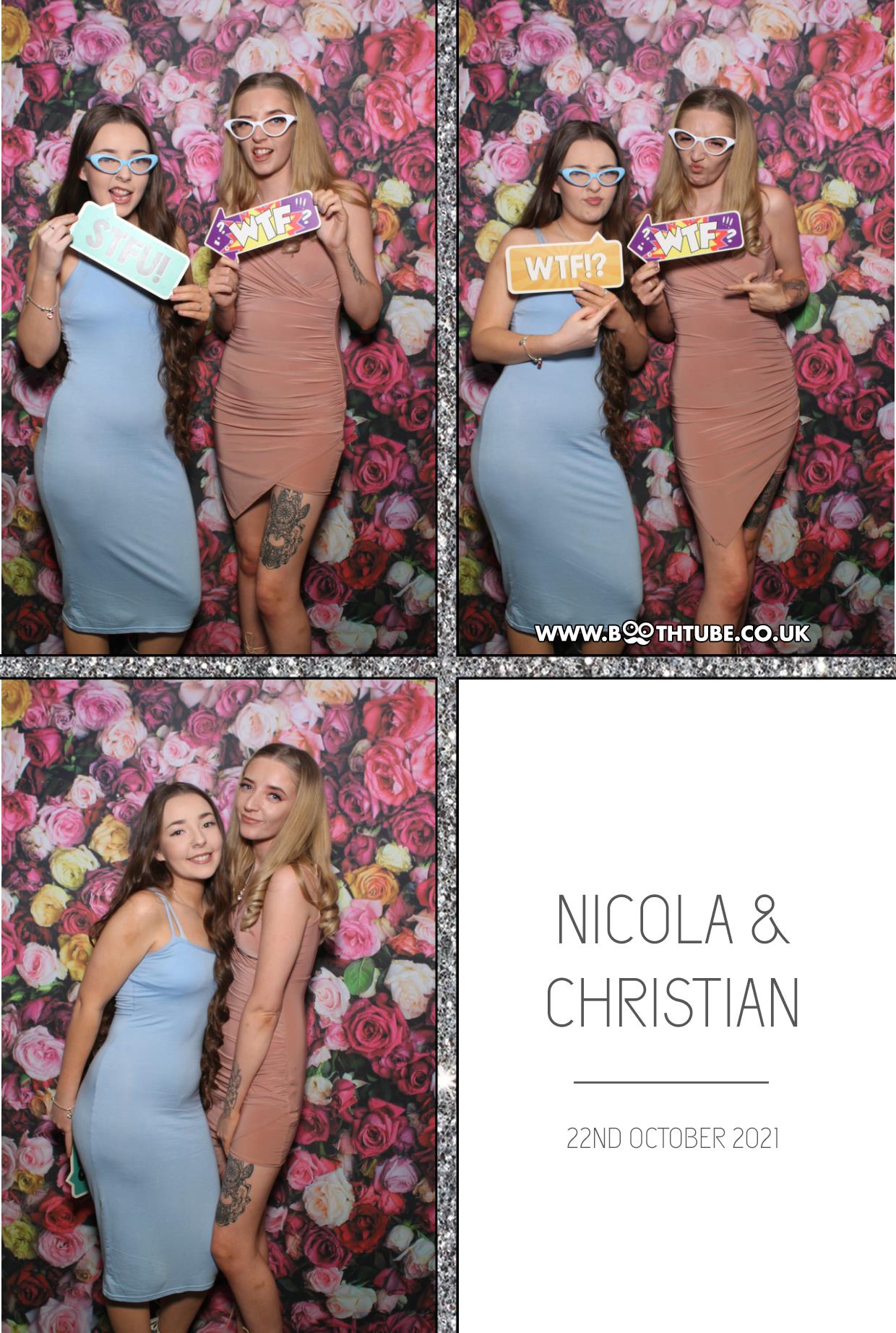 Nicola and Christian | View more photos from the event at gallery.boothtube.co.uk/u/BoothtubeLtd/Nicola-and-Christian