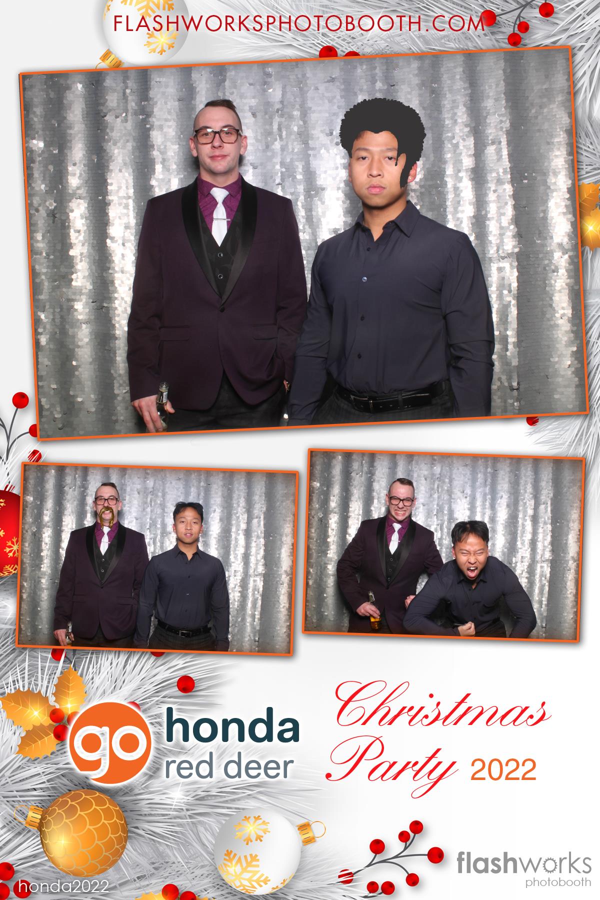 Red Deer Honda 2022 Christmas Party | View more photos from the event at gallery.flashworksphotobooth.com/u/FlashworksPhotoboothInc/Red-Deer-Honda-2022-Christmas-Party