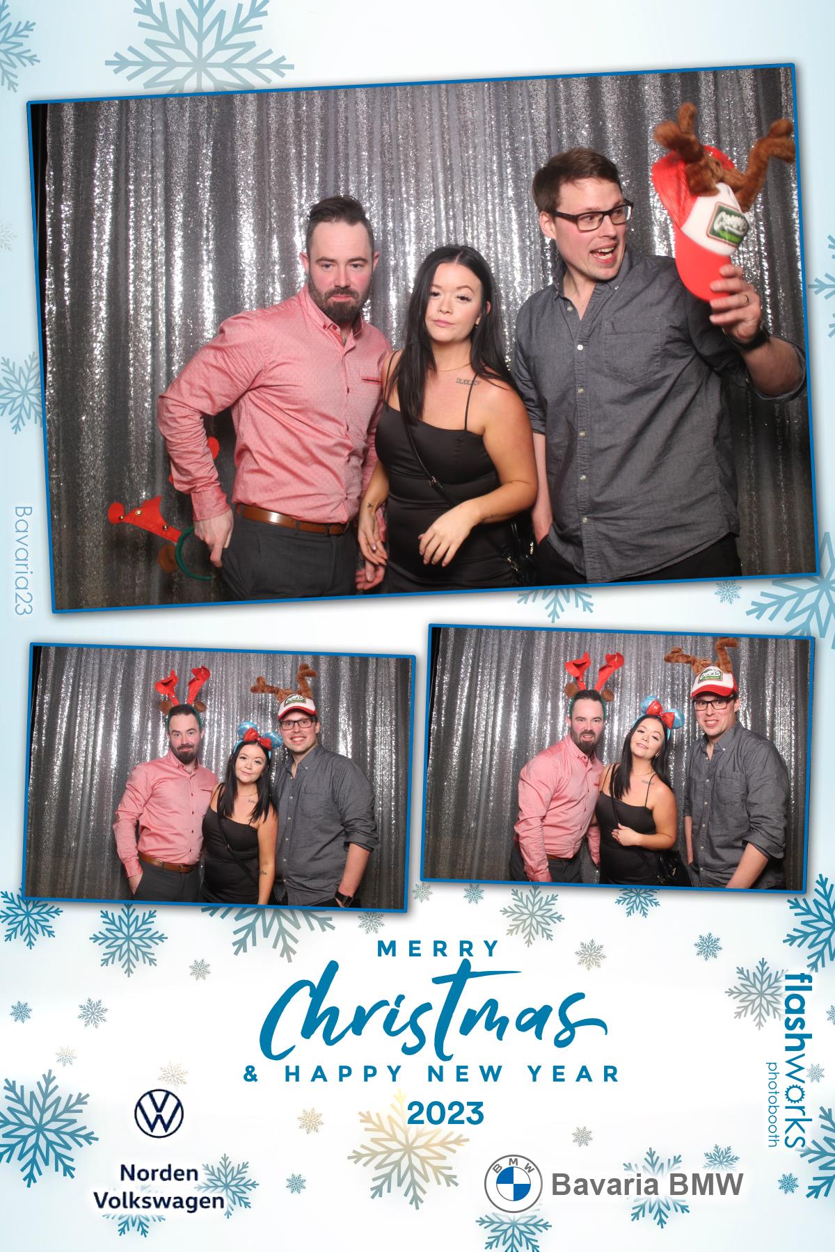 Bavaria BMW / Norden VW Christmas Party 2023 | View more photos from the event at gallery.flashworksphotobooth.com/u/FlashworksPhotoboothInc/Bavaria-BMW-Norden-VW-Christmas-Party-2023
