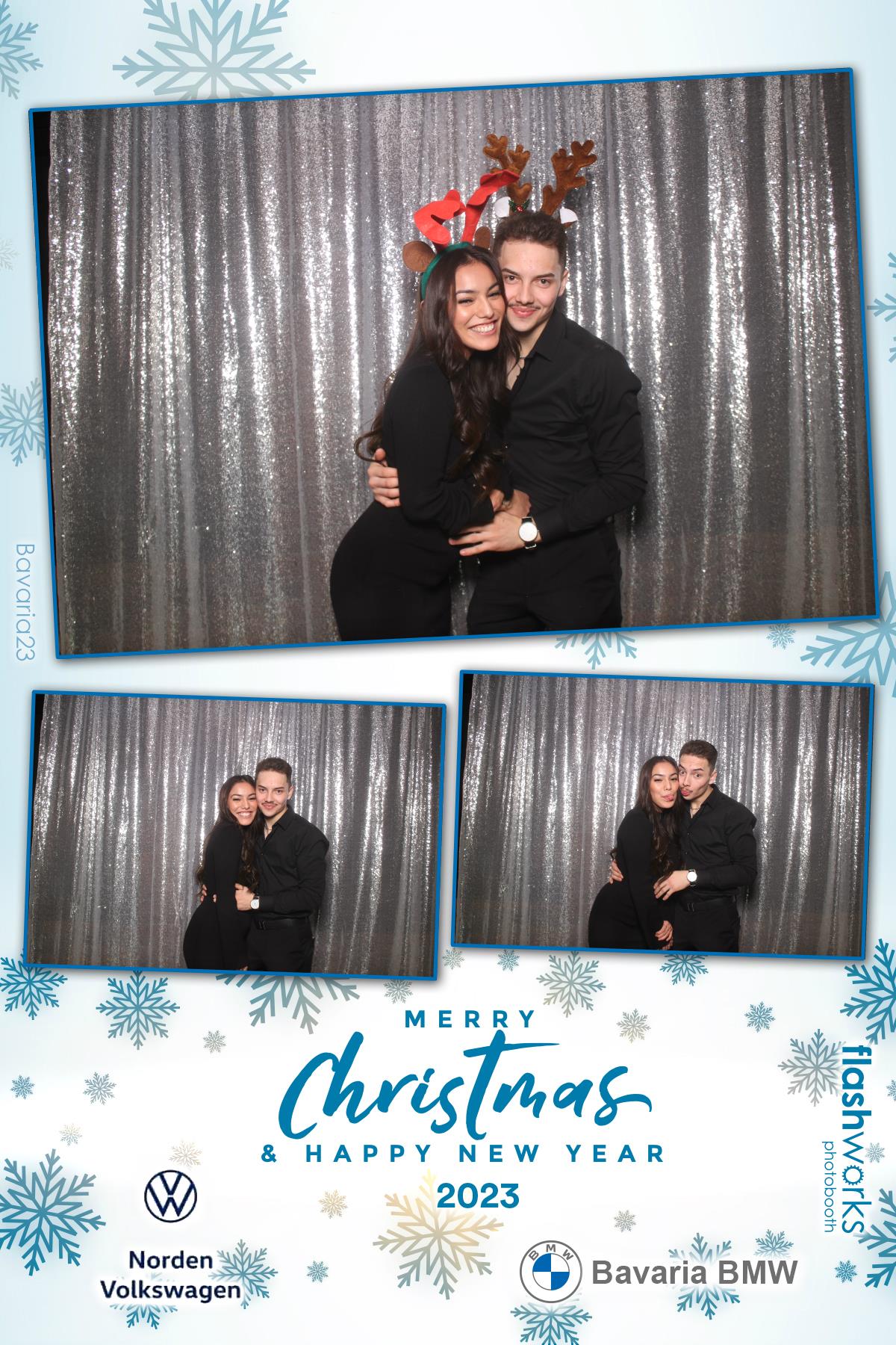 Bavaria BMW / Norden VW Christmas Party 2023 | View more photos from the event at gallery.flashworksphotobooth.com/u/FlashworksPhotoboothInc/Bavaria-BMW-Norden-VW-Christmas-Party-2023
