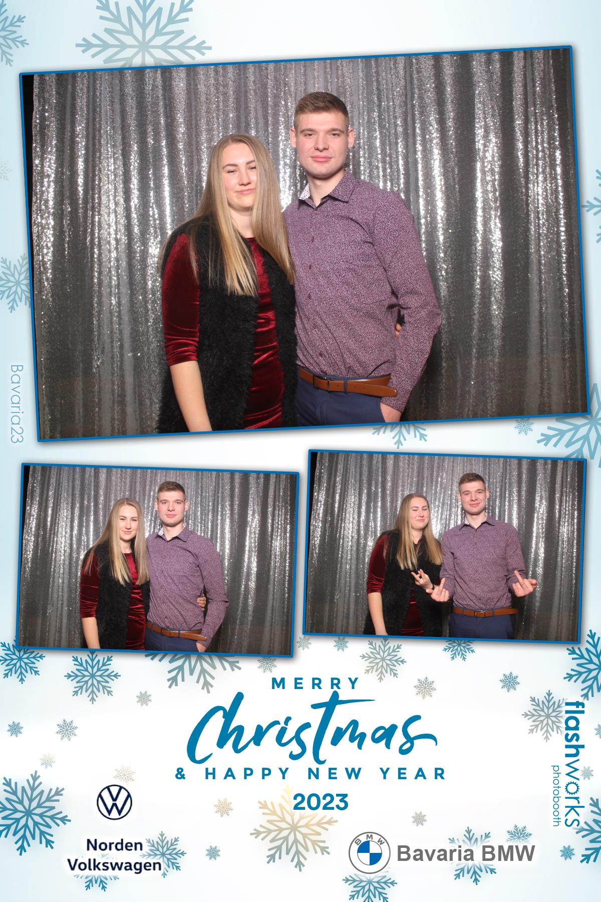 Bavaria BMW / Norden VW Christmas Party 2023 | View more photos from the event at gallery.flashworksphotobooth.com/u/FlashworksPhotoboothInc/Bavaria-BMW-Norden-VW-Christmas-Party-2023