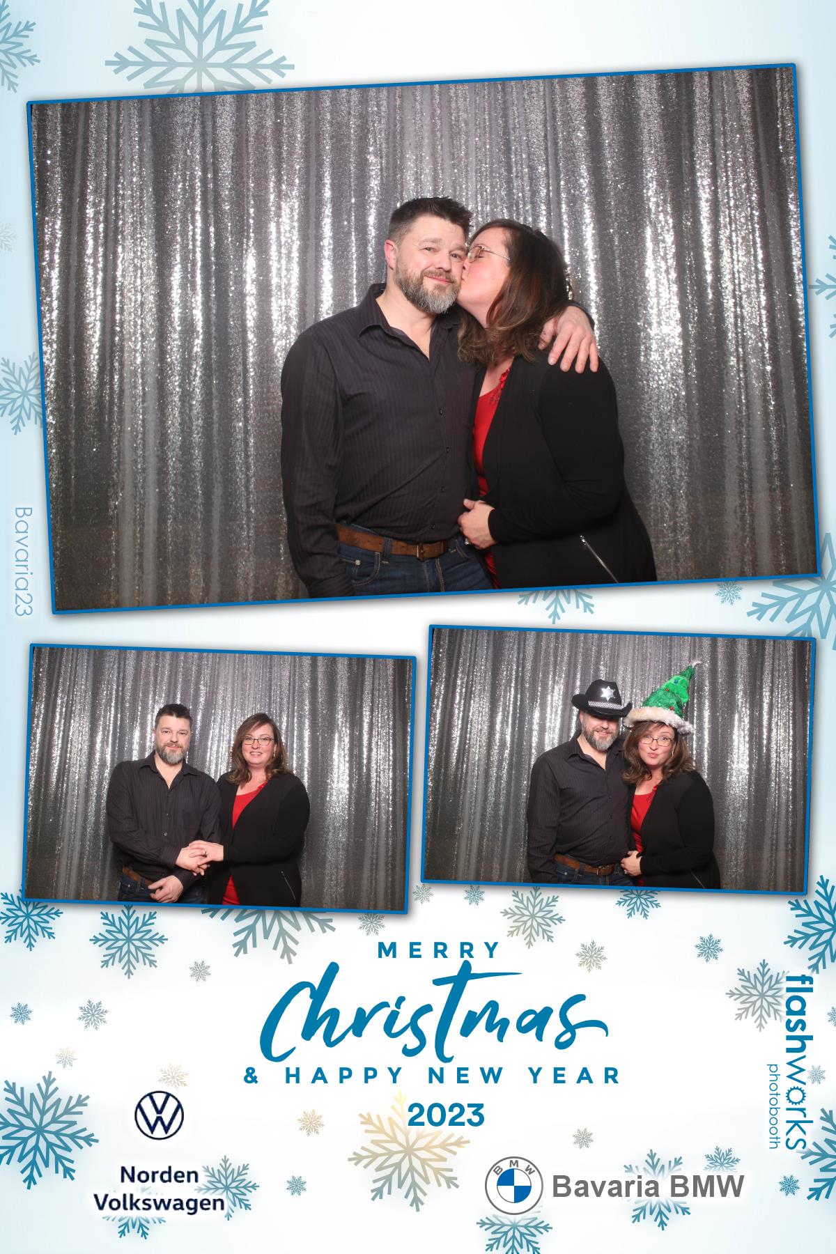 Bavaria BMW / Norden VW Christmas Party 2023 | View more photos from the event at gallery.flashworksphotobooth.com/u/FlashworksPhotoboothInc/Bavaria-BMW-Norden-VW-Christmas-Party-2023