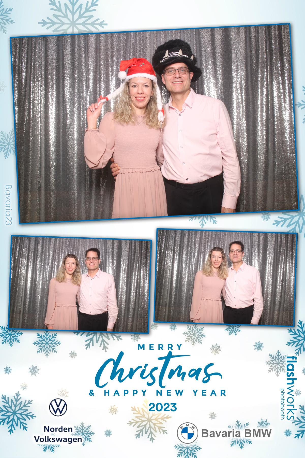 Bavaria BMW / Norden VW Christmas Party 2023 | View more photos from the event at gallery.flashworksphotobooth.com/u/FlashworksPhotoboothInc/Bavaria-BMW-Norden-VW-Christmas-Party-2023