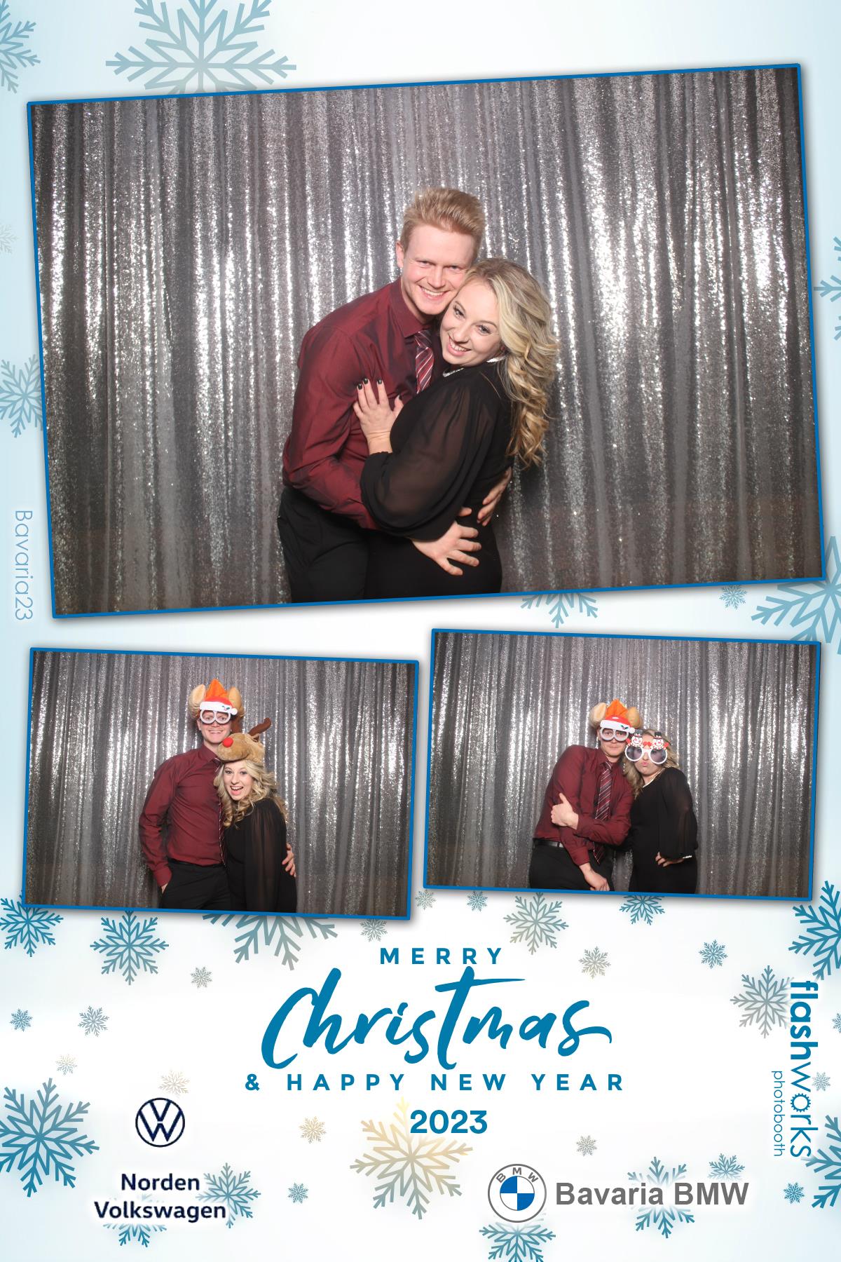 Bavaria BMW / Norden VW Christmas Party 2023 | View more photos from the event at gallery.flashworksphotobooth.com/u/FlashworksPhotoboothInc/Bavaria-BMW-Norden-VW-Christmas-Party-2023