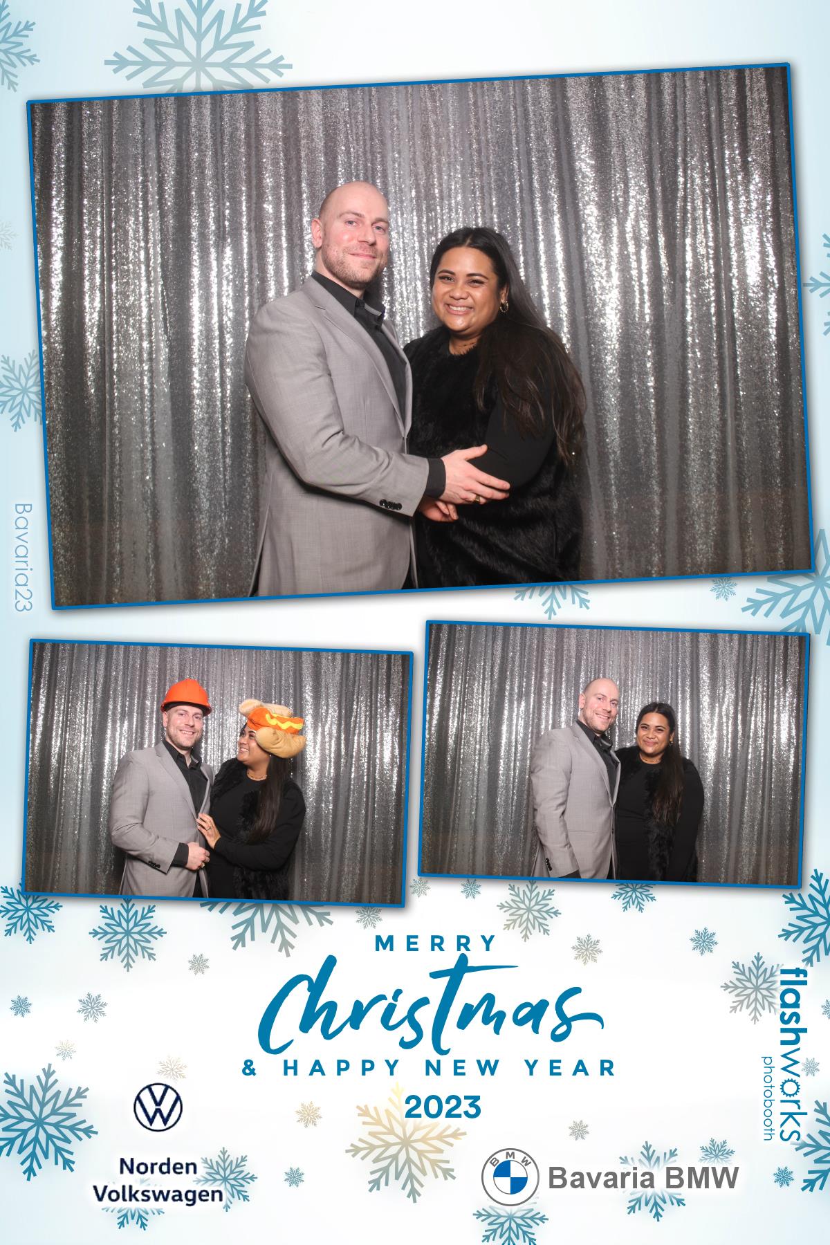 Bavaria BMW / Norden VW Christmas Party 2023 | View more photos from the event at gallery.flashworksphotobooth.com/u/FlashworksPhotoboothInc/Bavaria-BMW-Norden-VW-Christmas-Party-2023