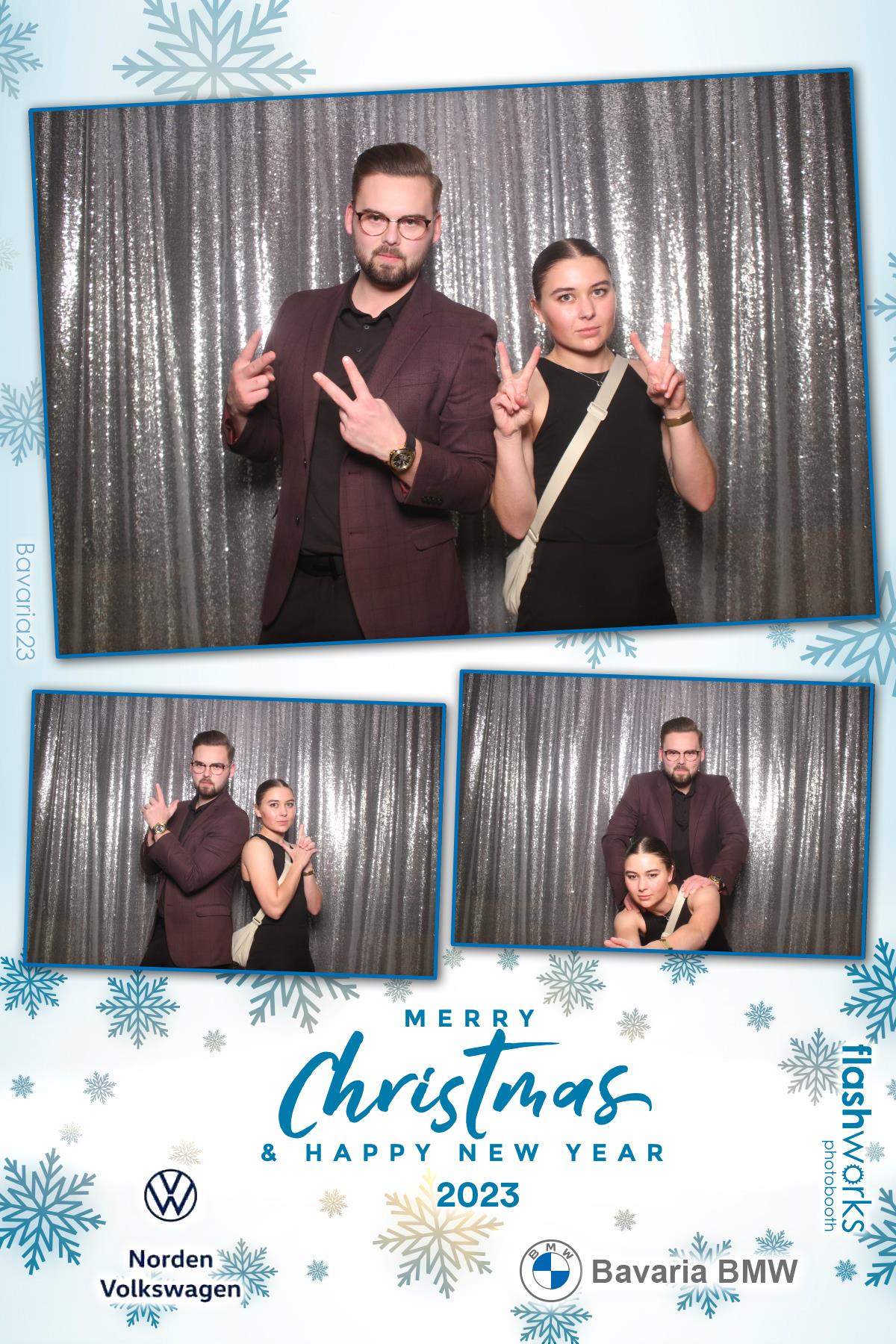 Bavaria BMW / Norden VW Christmas Party 2023 | View more photos from the event at gallery.flashworksphotobooth.com/u/FlashworksPhotoboothInc/Bavaria-BMW-Norden-VW-Christmas-Party-2023