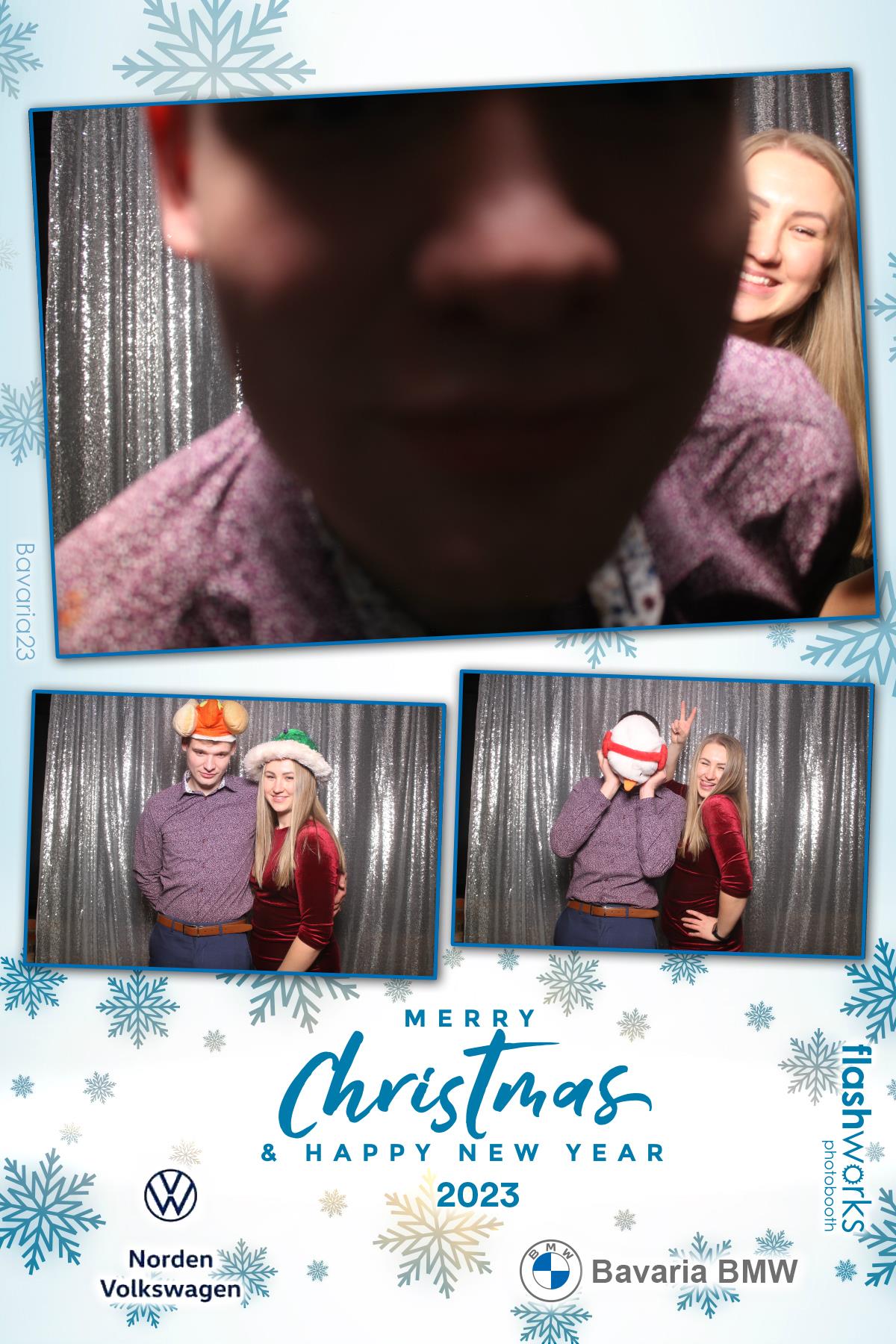 Bavaria BMW / Norden VW Christmas Party 2023 | View more photos from the event at gallery.flashworksphotobooth.com/u/FlashworksPhotoboothInc/Bavaria-BMW-Norden-VW-Christmas-Party-2023