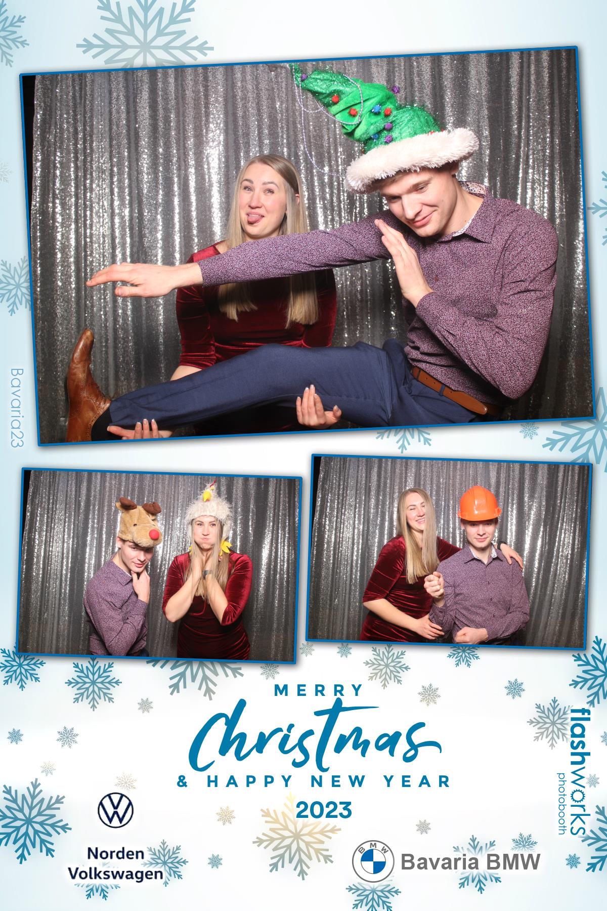 Bavaria BMW / Norden VW Christmas Party 2023 | View more photos from the event at gallery.flashworksphotobooth.com/u/FlashworksPhotoboothInc/Bavaria-BMW-Norden-VW-Christmas-Party-2023