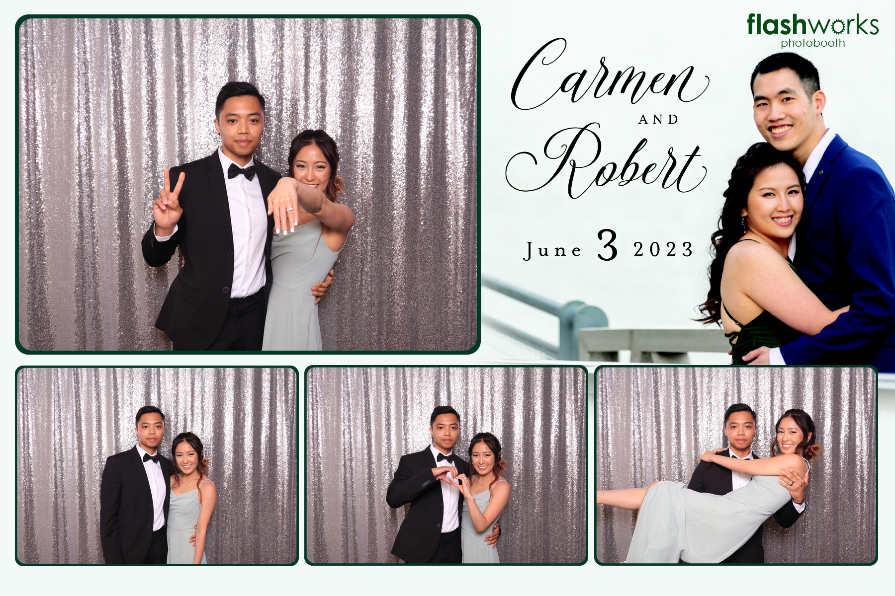 Carmen and Robert's Wedding | View more photos from the event at gallery.flashworksphotobooth.com/u/FlashworksPhotoboothInc/Carmen-and-Roberts-Wedding