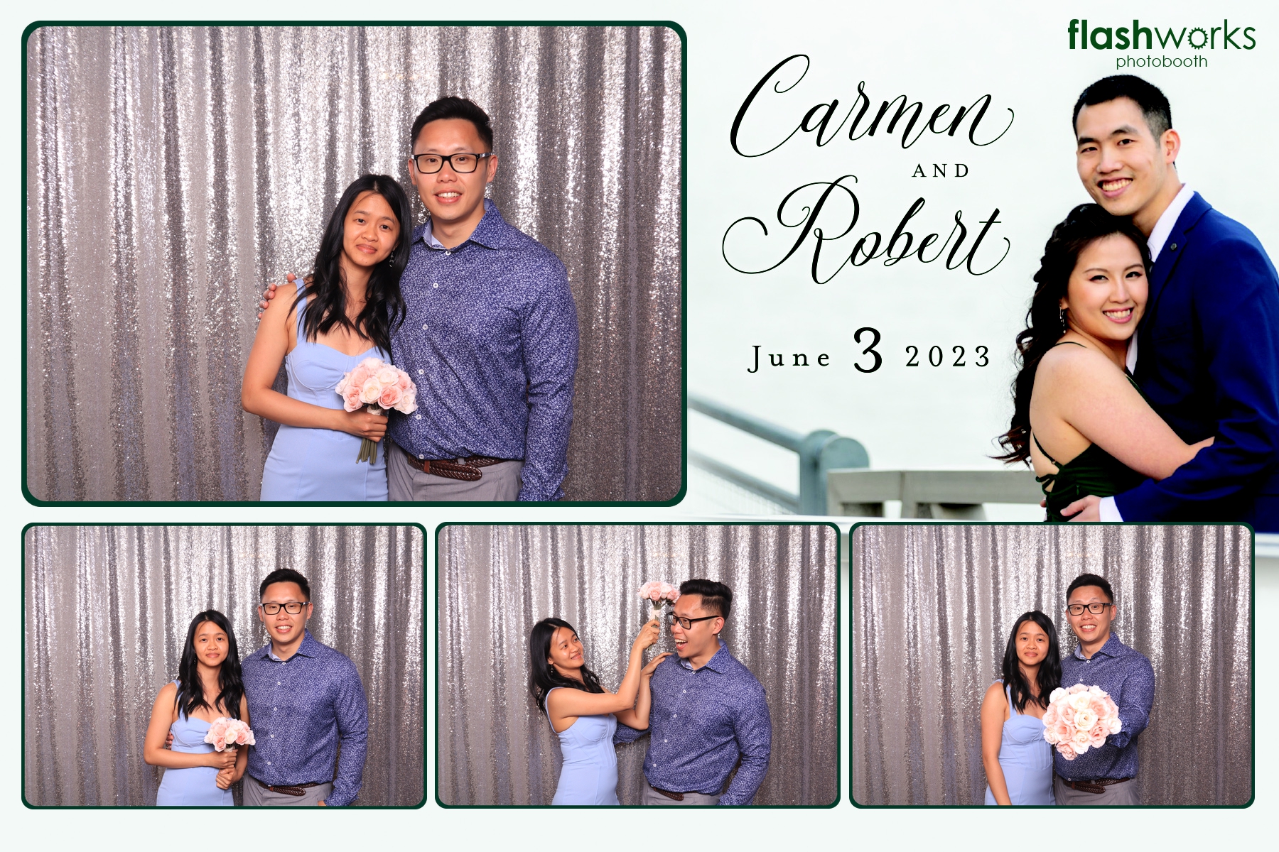 Carmen and Robert's Wedding | View more photos from the event at gallery.flashworksphotobooth.com/u/FlashworksPhotoboothInc/Carmen-and-Roberts-Wedding