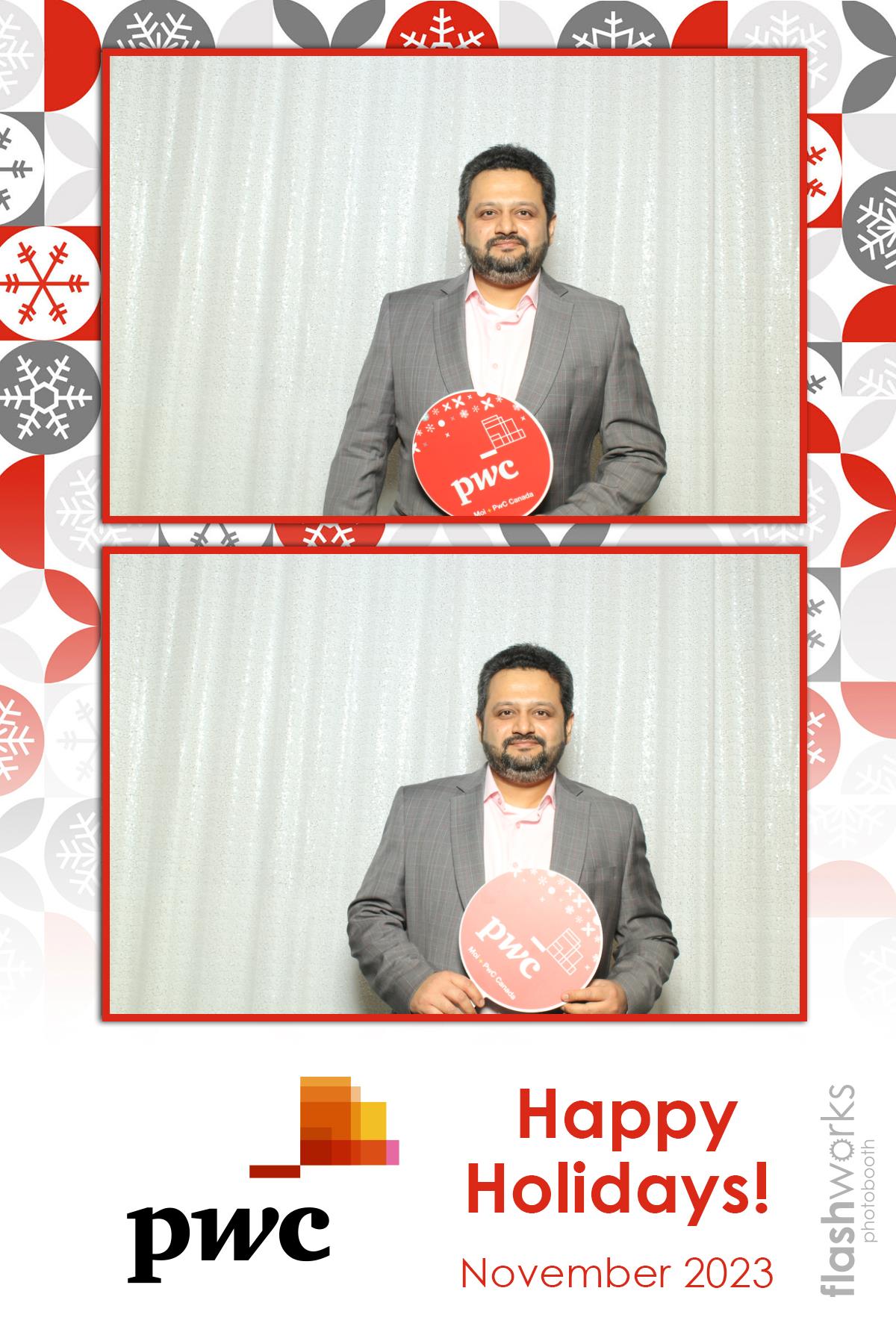 pwc Holiday Party 2023 | View more photos from the event at gallery.flashworksphotobooth.com/u/FlashworksPhotoboothInc/pwc-Holiday-Party-2023