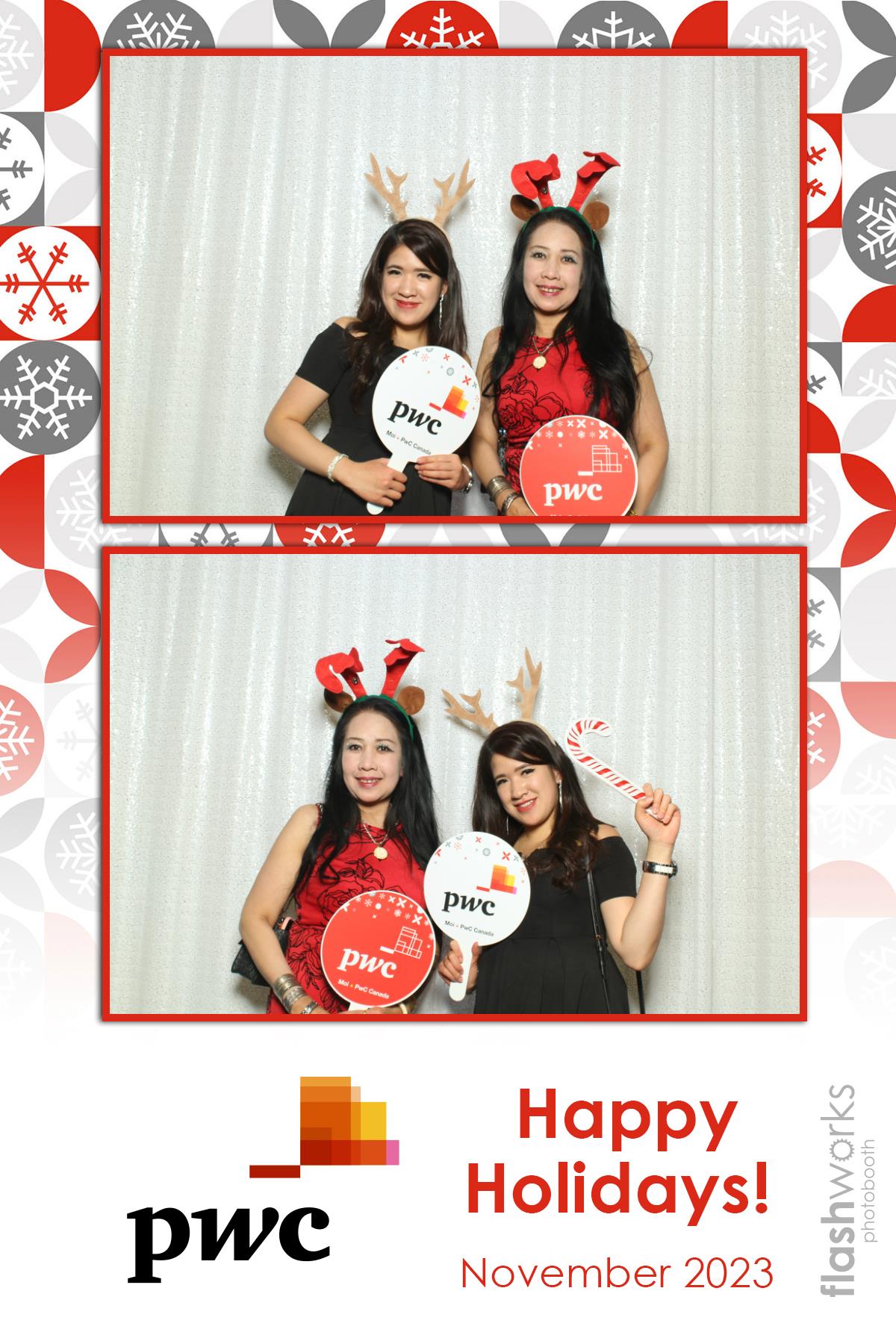 pwc Holiday Party 2023 | View more photos from the event at gallery.flashworksphotobooth.com/u/FlashworksPhotoboothInc/pwc-Holiday-Party-2023