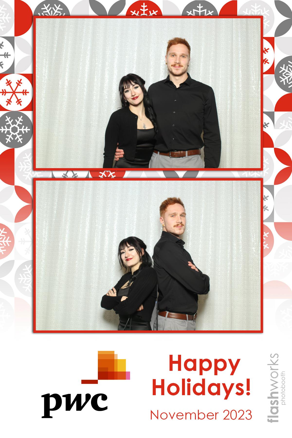 pwc Holiday Party 2023 | View more photos from the event at gallery.flashworksphotobooth.com/u/FlashworksPhotoboothInc/pwc-Holiday-Party-2023