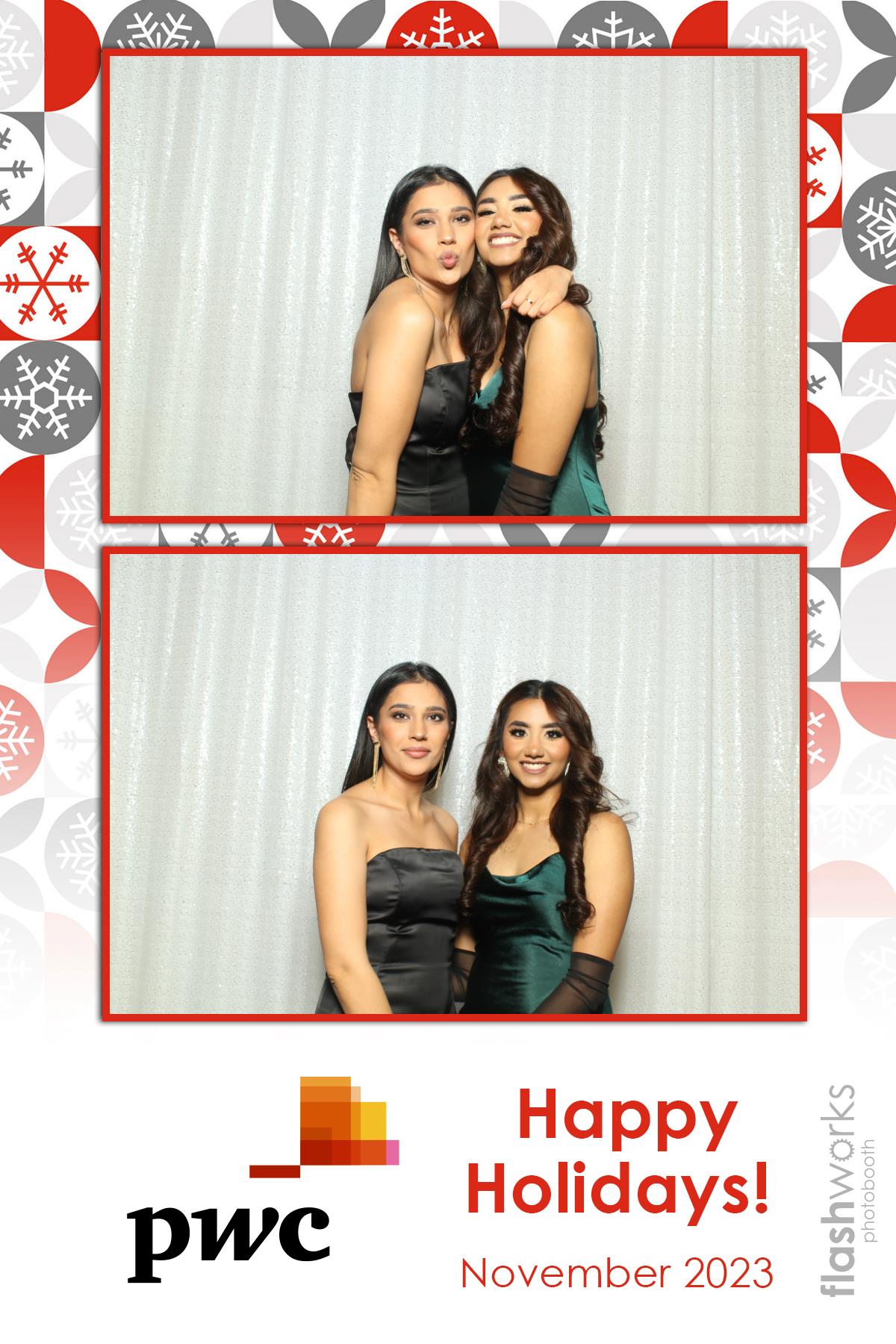 pwc Holiday Party 2023 | View more photos from the event at gallery.flashworksphotobooth.com/u/FlashworksPhotoboothInc/pwc-Holiday-Party-2023