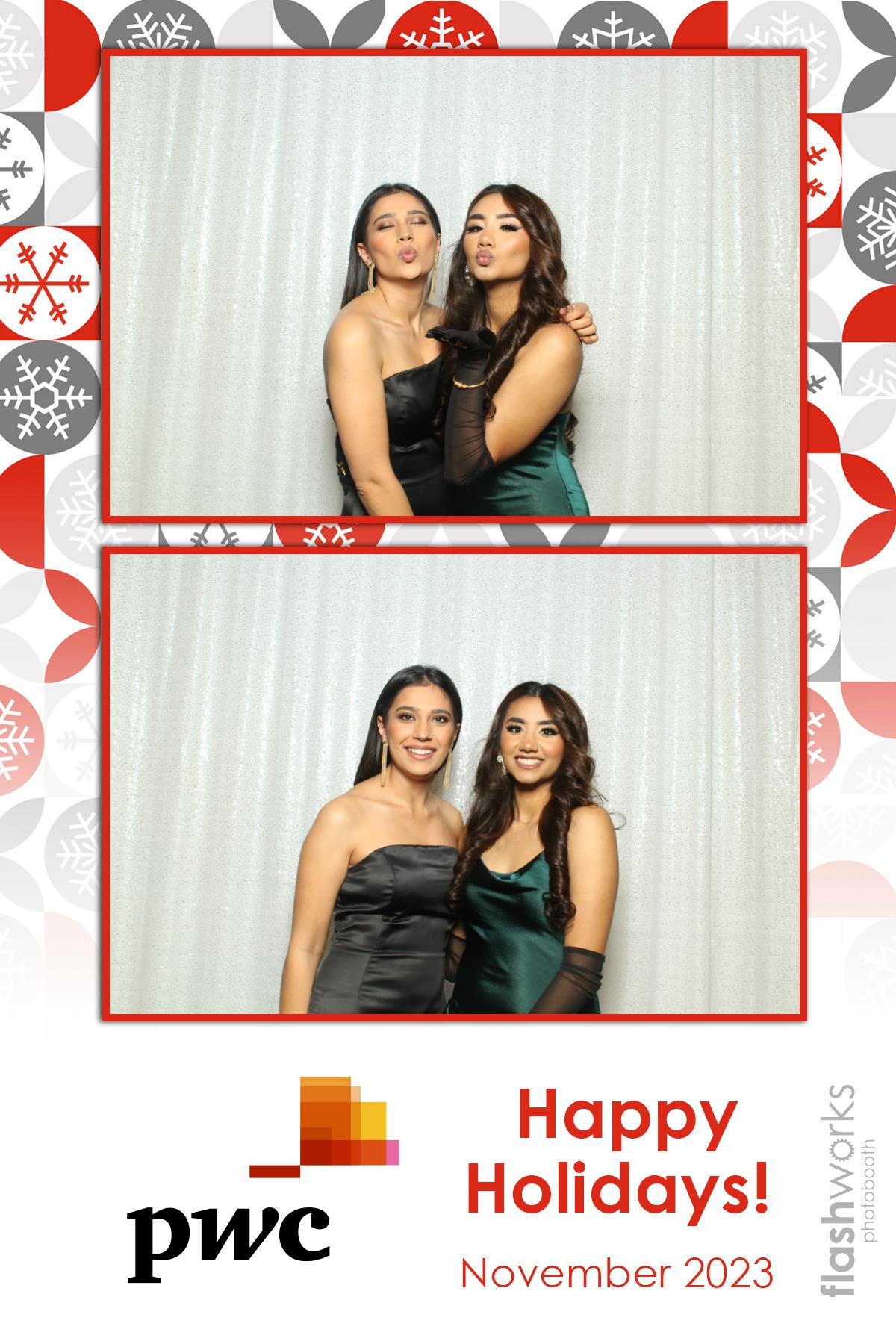 pwc Holiday Party 2023 | View more photos from the event at gallery.flashworksphotobooth.com/u/FlashworksPhotoboothInc/pwc-Holiday-Party-2023