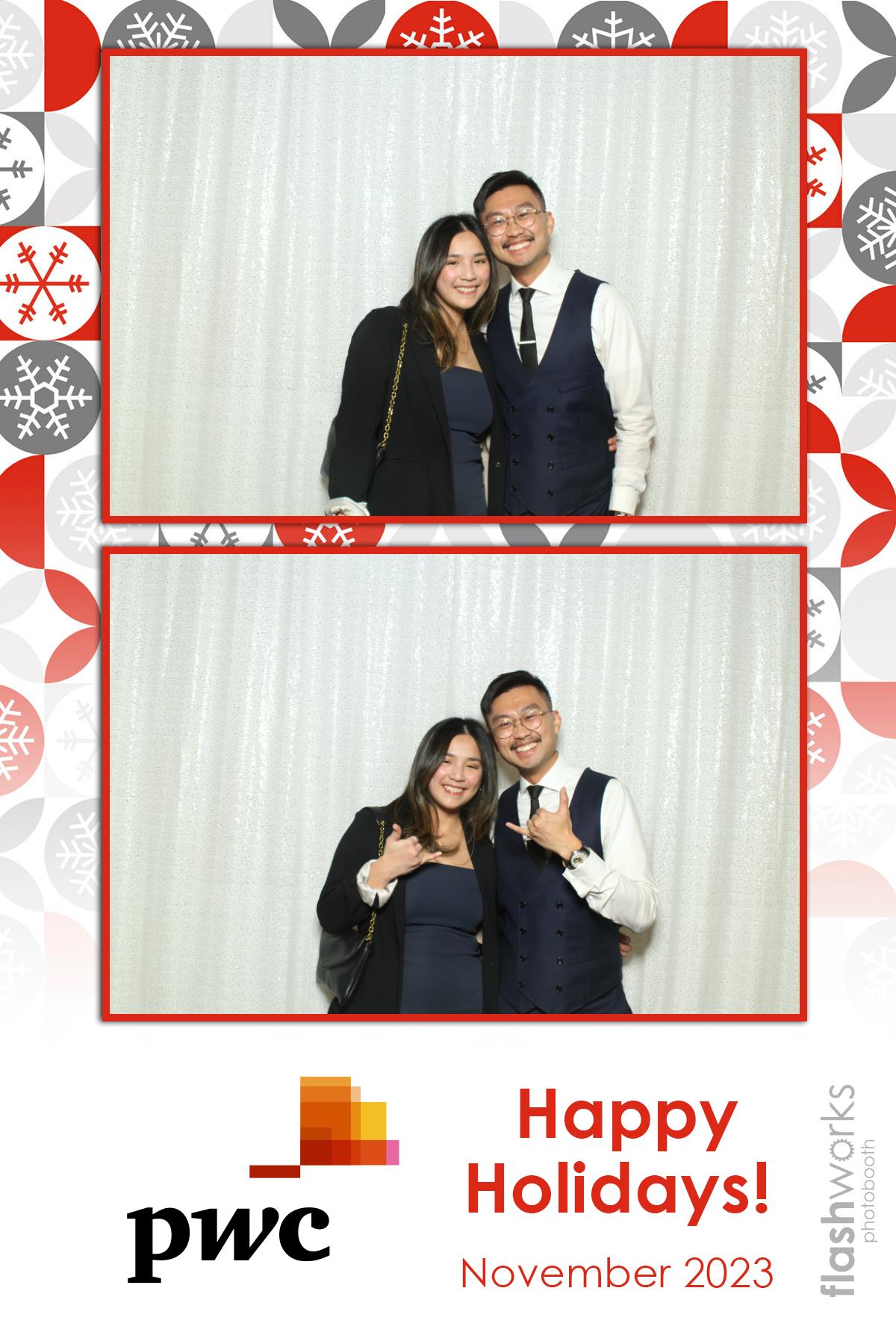 pwc Holiday Party 2023 | View more photos from the event at gallery.flashworksphotobooth.com/u/FlashworksPhotoboothInc/pwc-Holiday-Party-2023