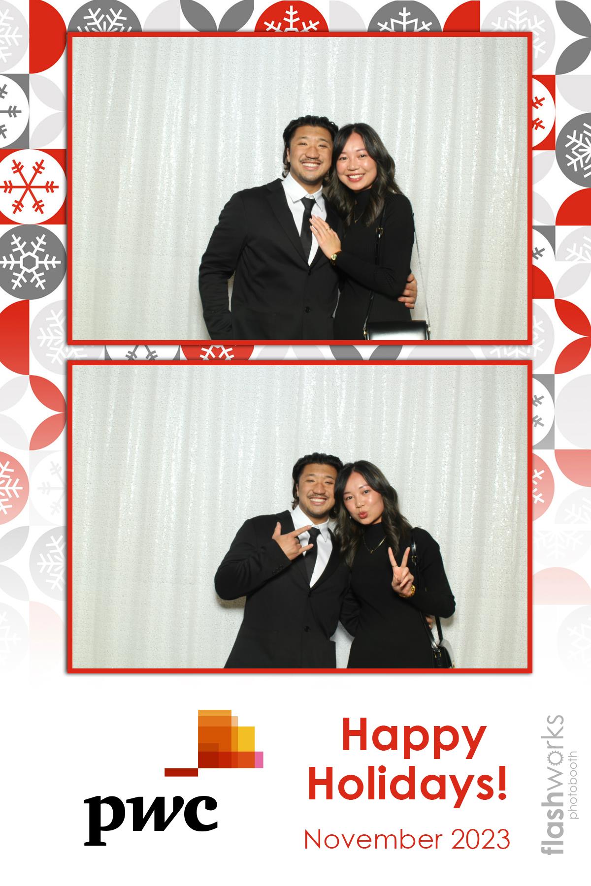 pwc Holiday Party 2023 | View more photos from the event at gallery.flashworksphotobooth.com/u/FlashworksPhotoboothInc/pwc-Holiday-Party-2023