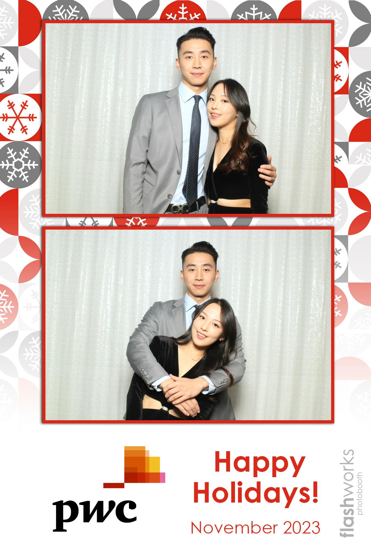 pwc Holiday Party 2023 | View more photos from the event at gallery.flashworksphotobooth.com/u/FlashworksPhotoboothInc/pwc-Holiday-Party-2023