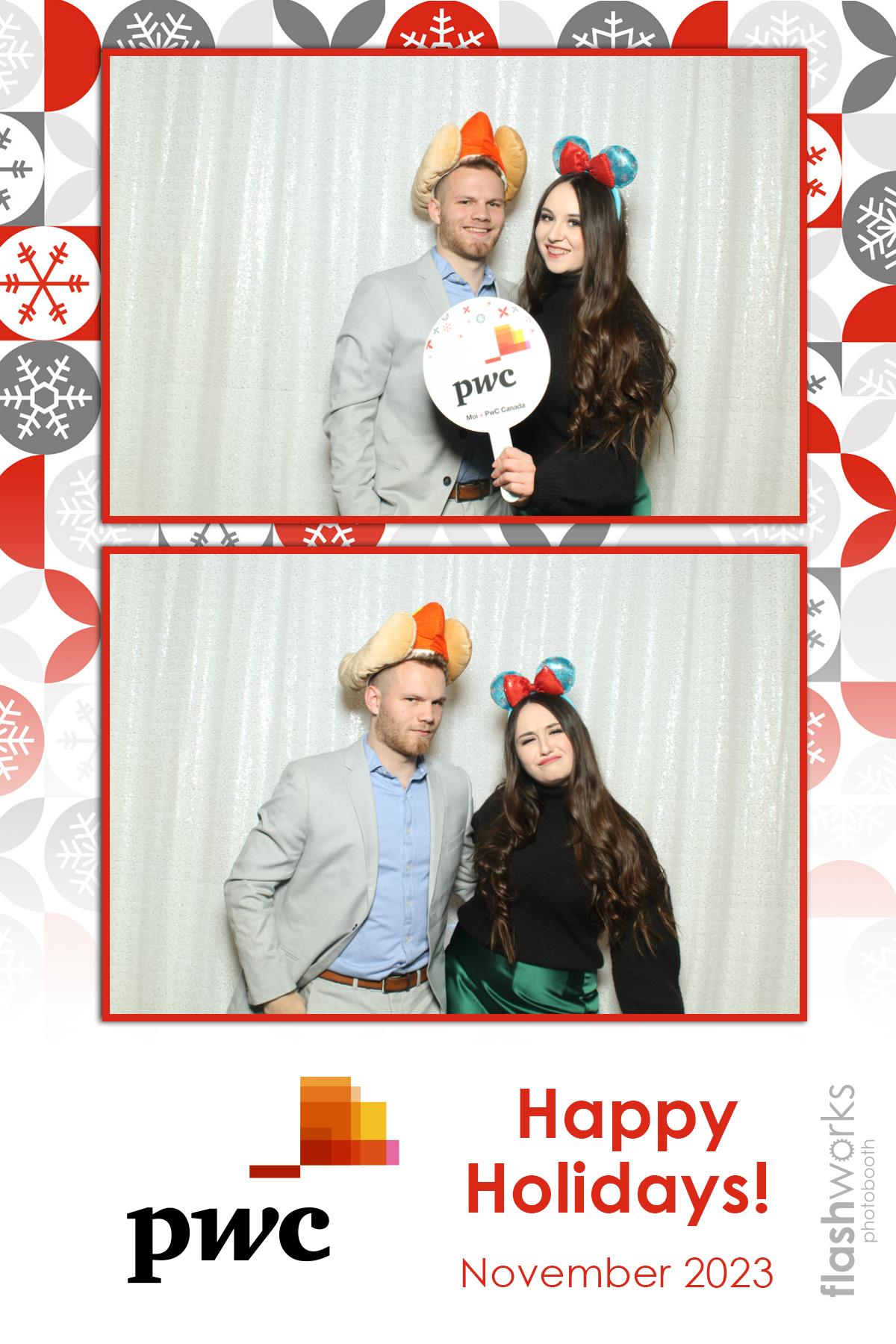 pwc Holiday Party 2023 | View more photos from the event at gallery.flashworksphotobooth.com/u/FlashworksPhotoboothInc/pwc-Holiday-Party-2023