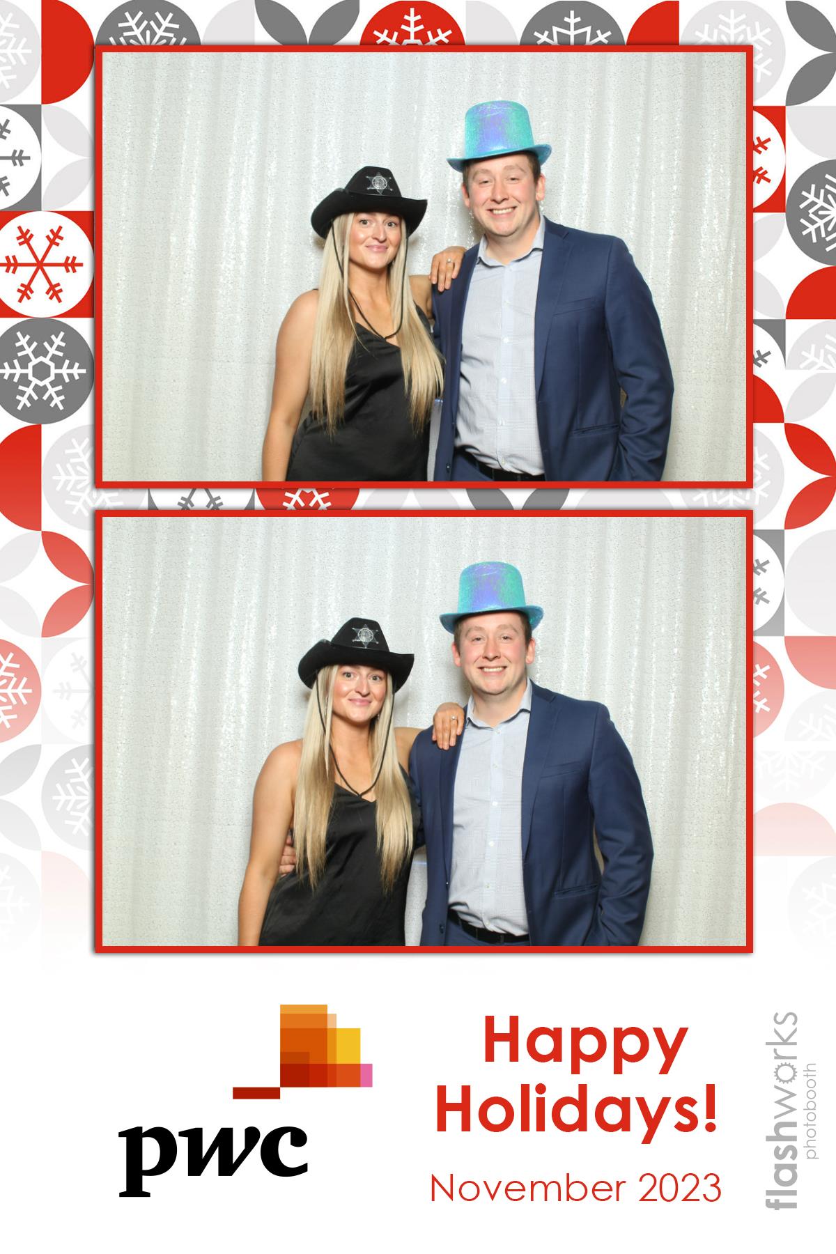pwc Holiday Party 2023 | View more photos from the event at gallery.flashworksphotobooth.com/u/FlashworksPhotoboothInc/pwc-Holiday-Party-2023