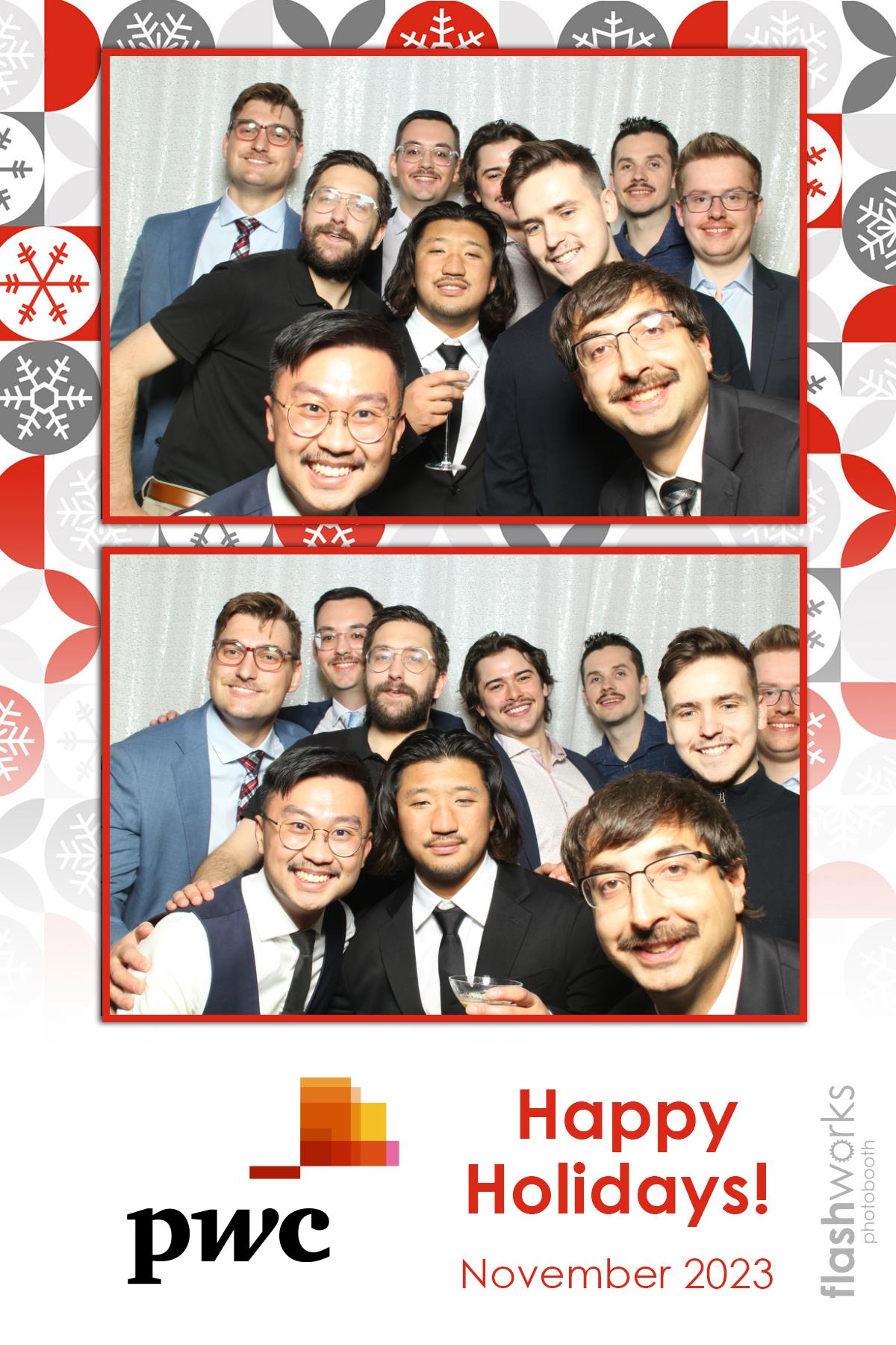 pwc Holiday Party 2023 | View more photos from the event at gallery.flashworksphotobooth.com/u/FlashworksPhotoboothInc/pwc-Holiday-Party-2023