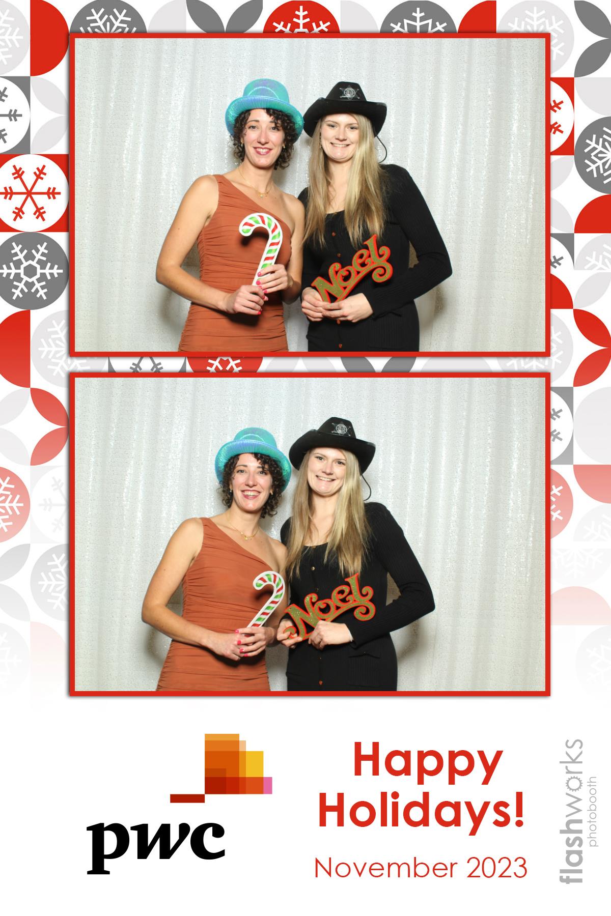pwc Holiday Party 2023 | View more photos from the event at gallery.flashworksphotobooth.com/u/FlashworksPhotoboothInc/pwc-Holiday-Party-2023