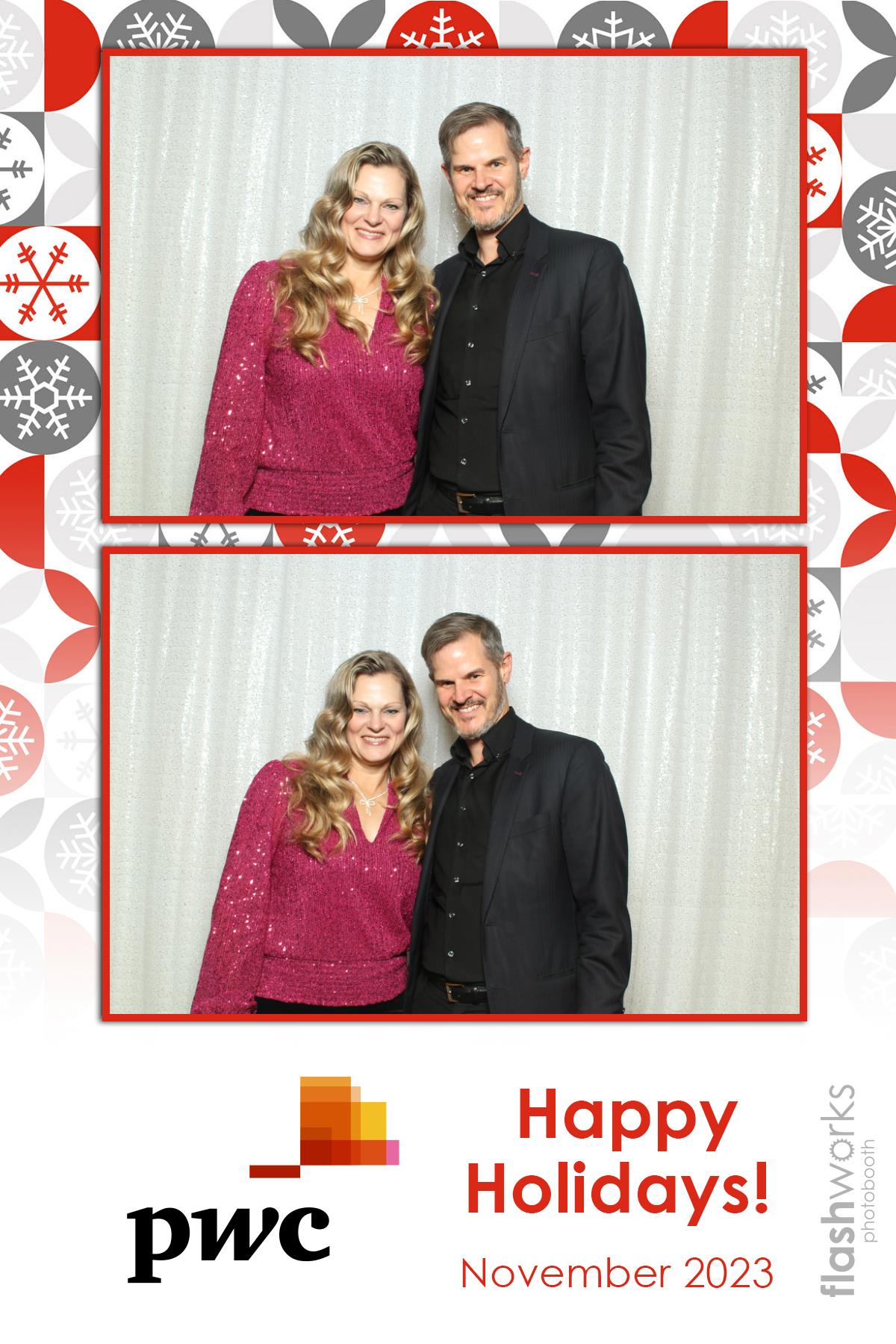 pwc Holiday Party 2023 | View more photos from the event at gallery.flashworksphotobooth.com/u/FlashworksPhotoboothInc/pwc-Holiday-Party-2023