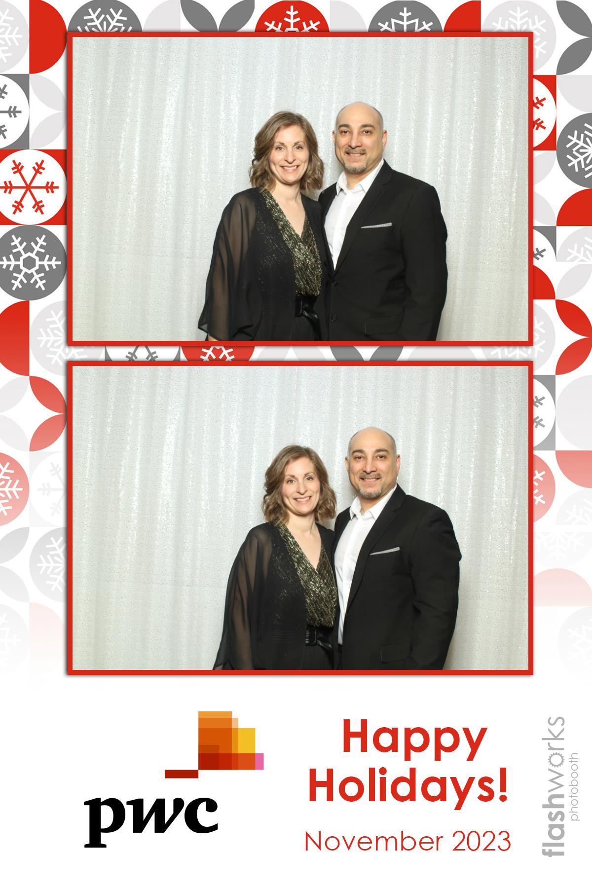 pwc Holiday Party 2023 | View more photos from the event at gallery.flashworksphotobooth.com/u/FlashworksPhotoboothInc/pwc-Holiday-Party-2023