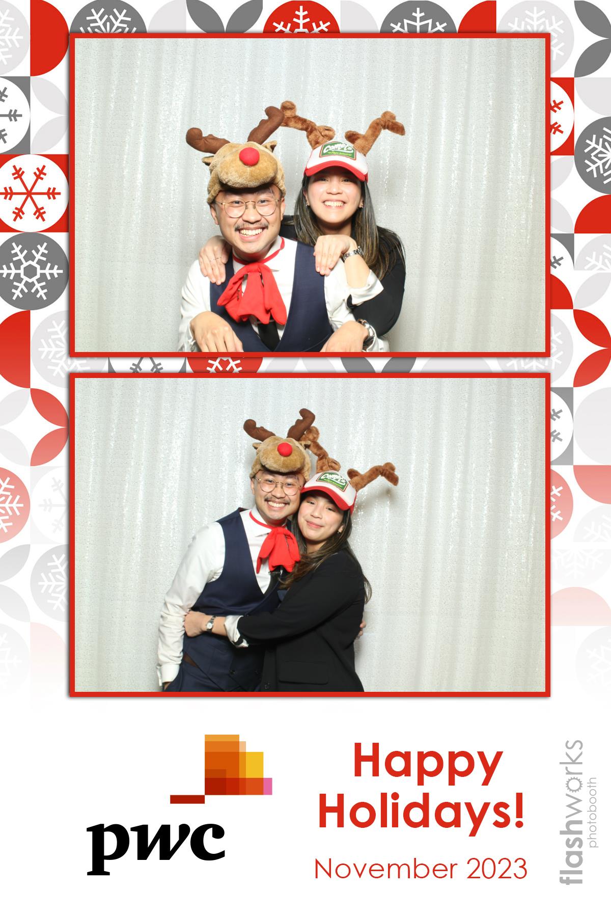 pwc Holiday Party 2023 | View more photos from the event at gallery.flashworksphotobooth.com/u/FlashworksPhotoboothInc/pwc-Holiday-Party-2023
