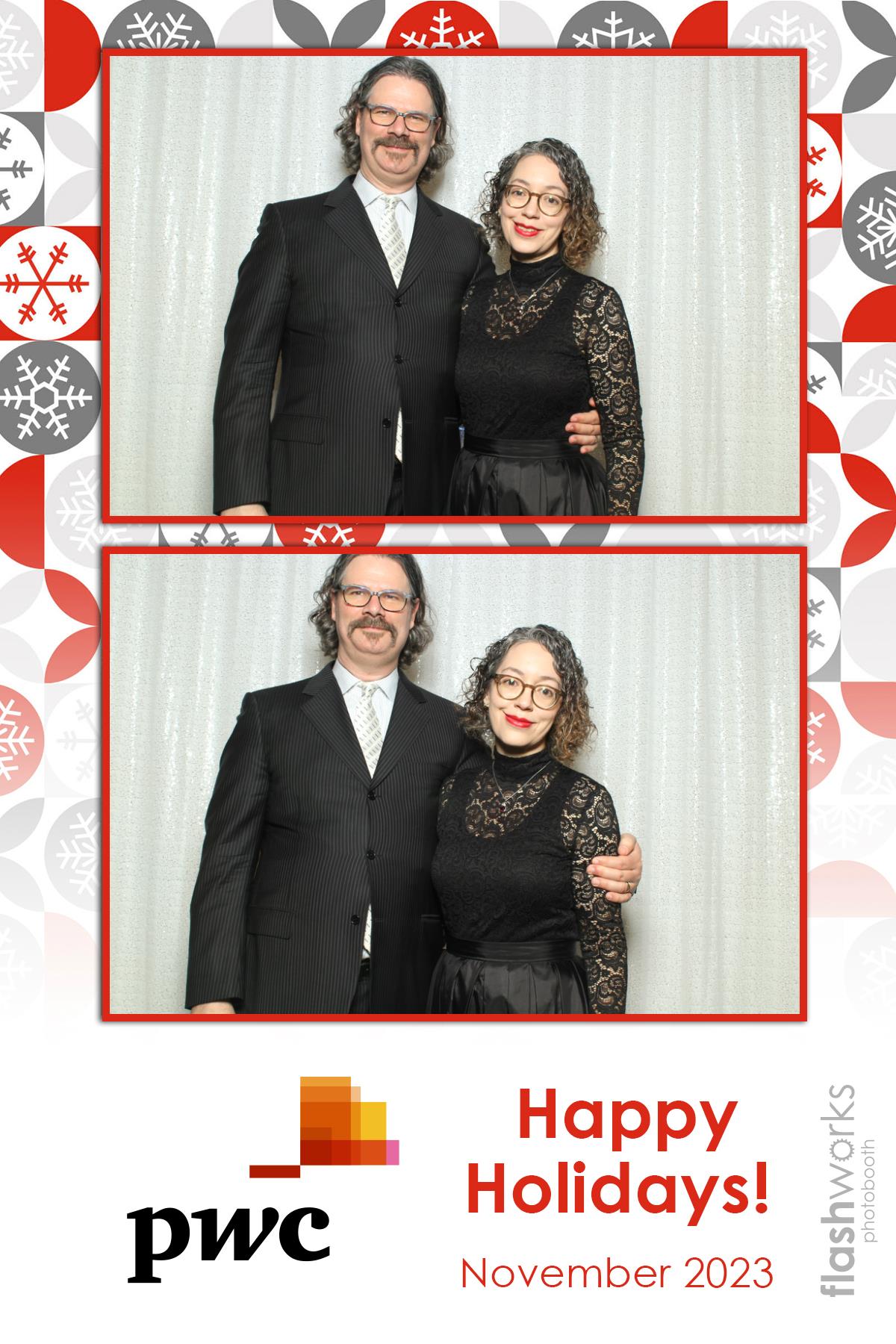 pwc Holiday Party 2023 | View more photos from the event at gallery.flashworksphotobooth.com/u/FlashworksPhotoboothInc/pwc-Holiday-Party-2023