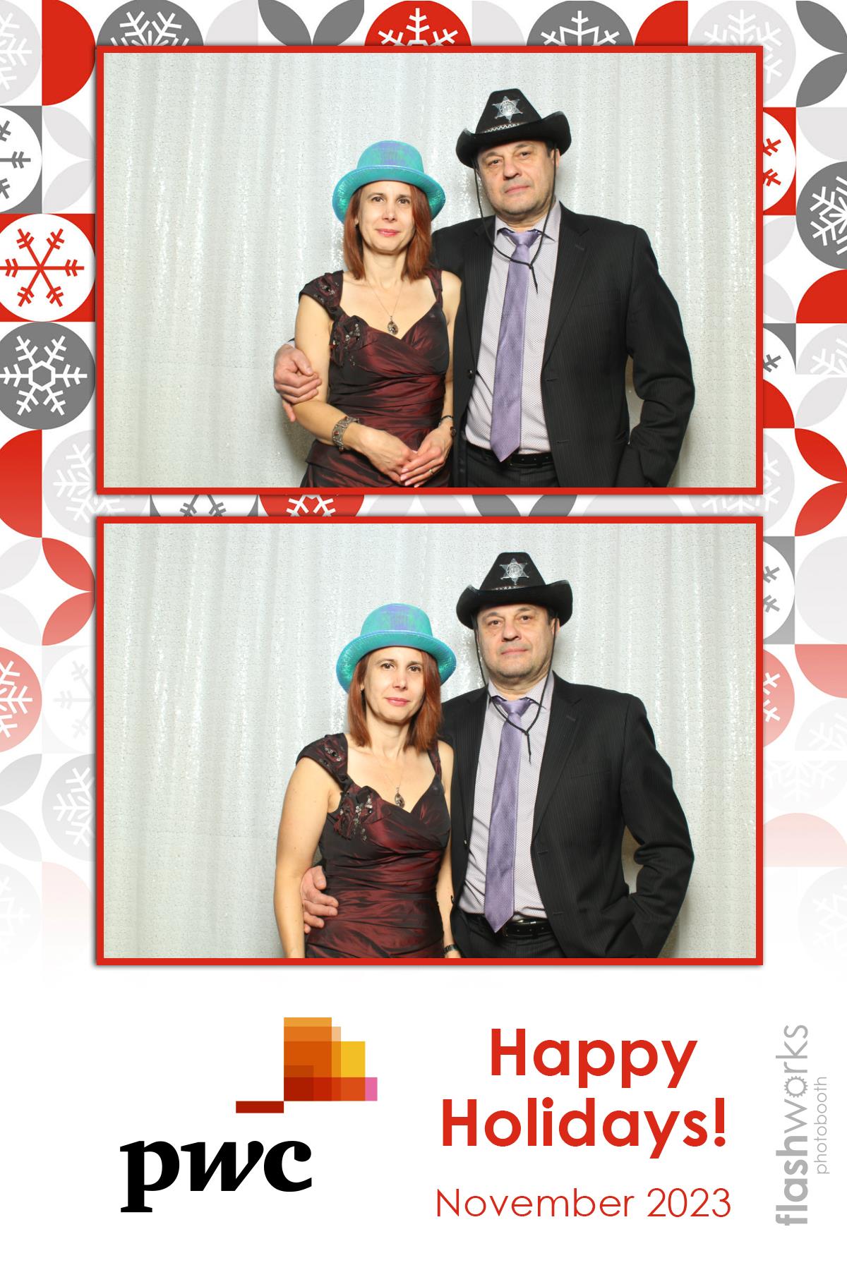 pwc Holiday Party 2023 | View more photos from the event at gallery.flashworksphotobooth.com/u/FlashworksPhotoboothInc/pwc-Holiday-Party-2023