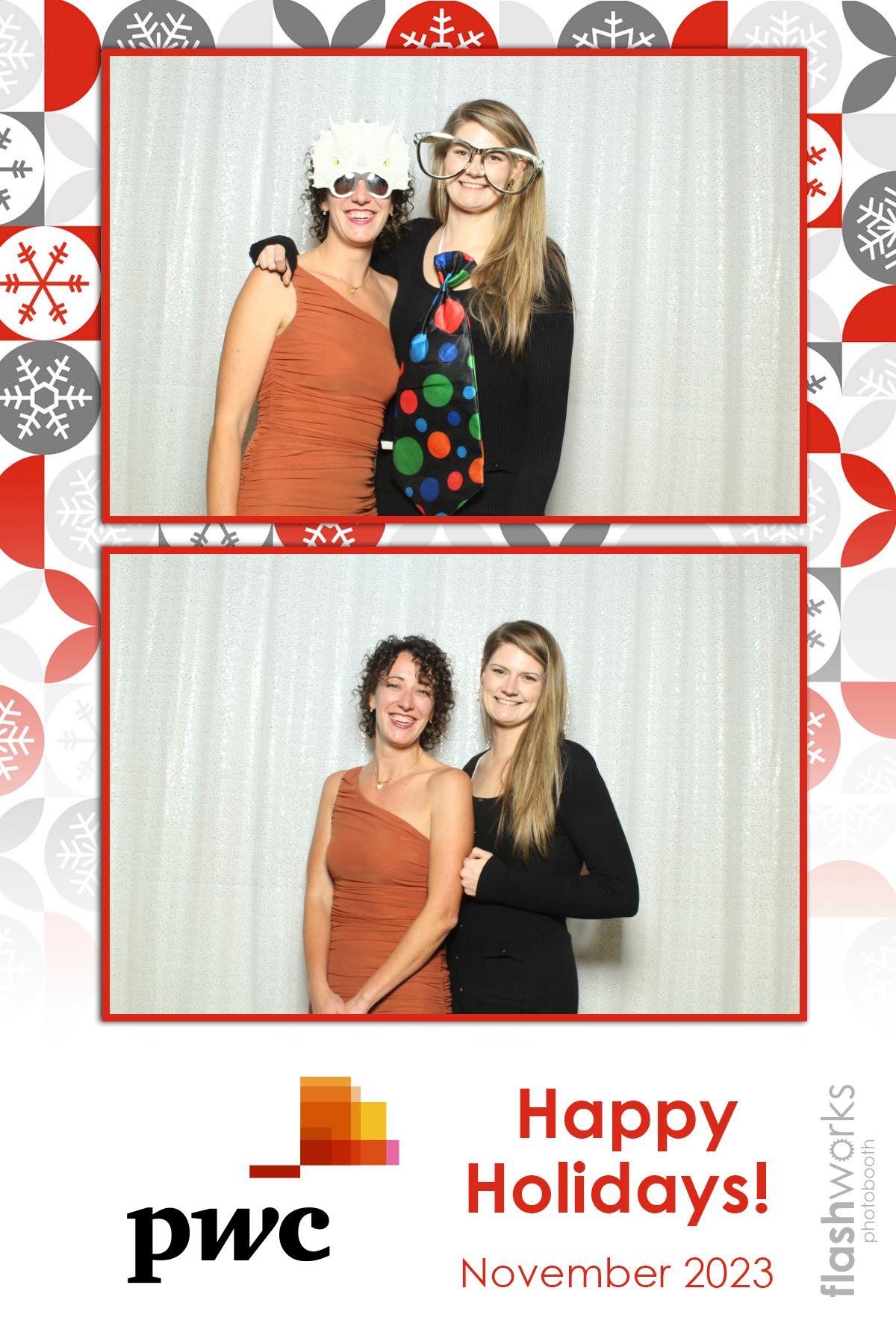 pwc Holiday Party 2023 | View more photos from the event at gallery.flashworksphotobooth.com/u/FlashworksPhotoboothInc/pwc-Holiday-Party-2023