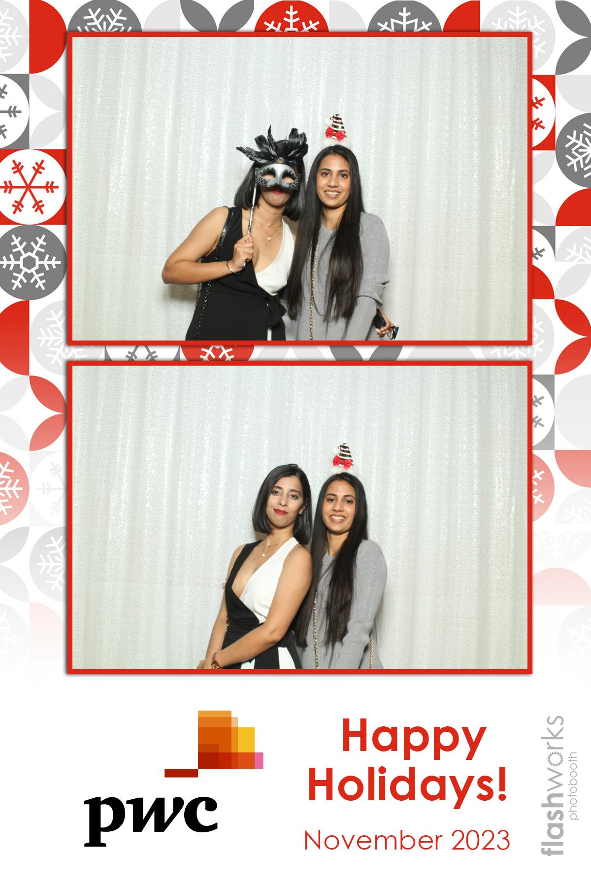 pwc Holiday Party 2023 | View more photos from the event at gallery.flashworksphotobooth.com/u/FlashworksPhotoboothInc/pwc-Holiday-Party-2023