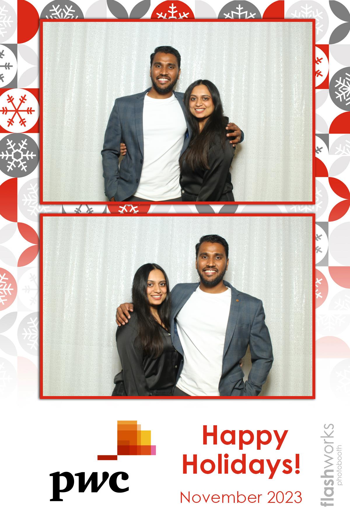 pwc Holiday Party 2023 | View more photos from the event at gallery.flashworksphotobooth.com/u/FlashworksPhotoboothInc/pwc-Holiday-Party-2023