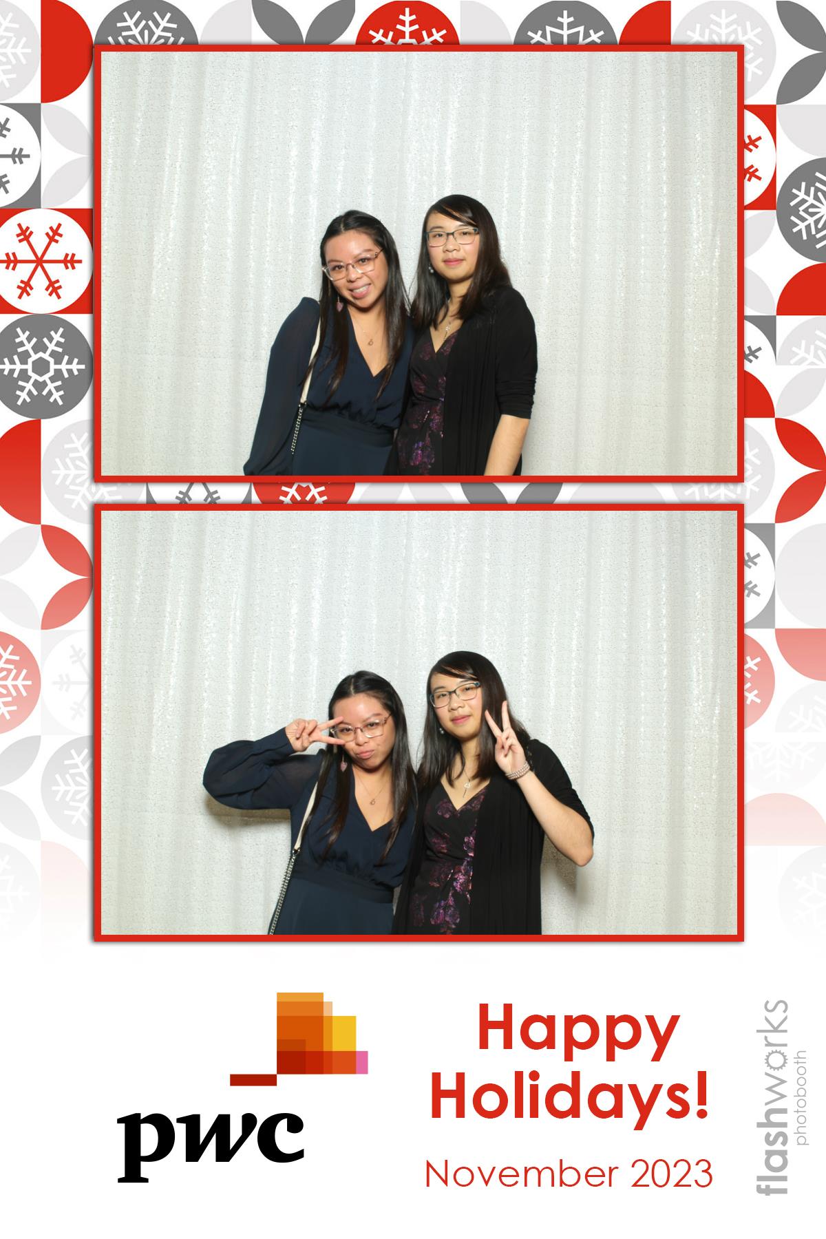 pwc Holiday Party 2023 | View more photos from the event at gallery.flashworksphotobooth.com/u/FlashworksPhotoboothInc/pwc-Holiday-Party-2023