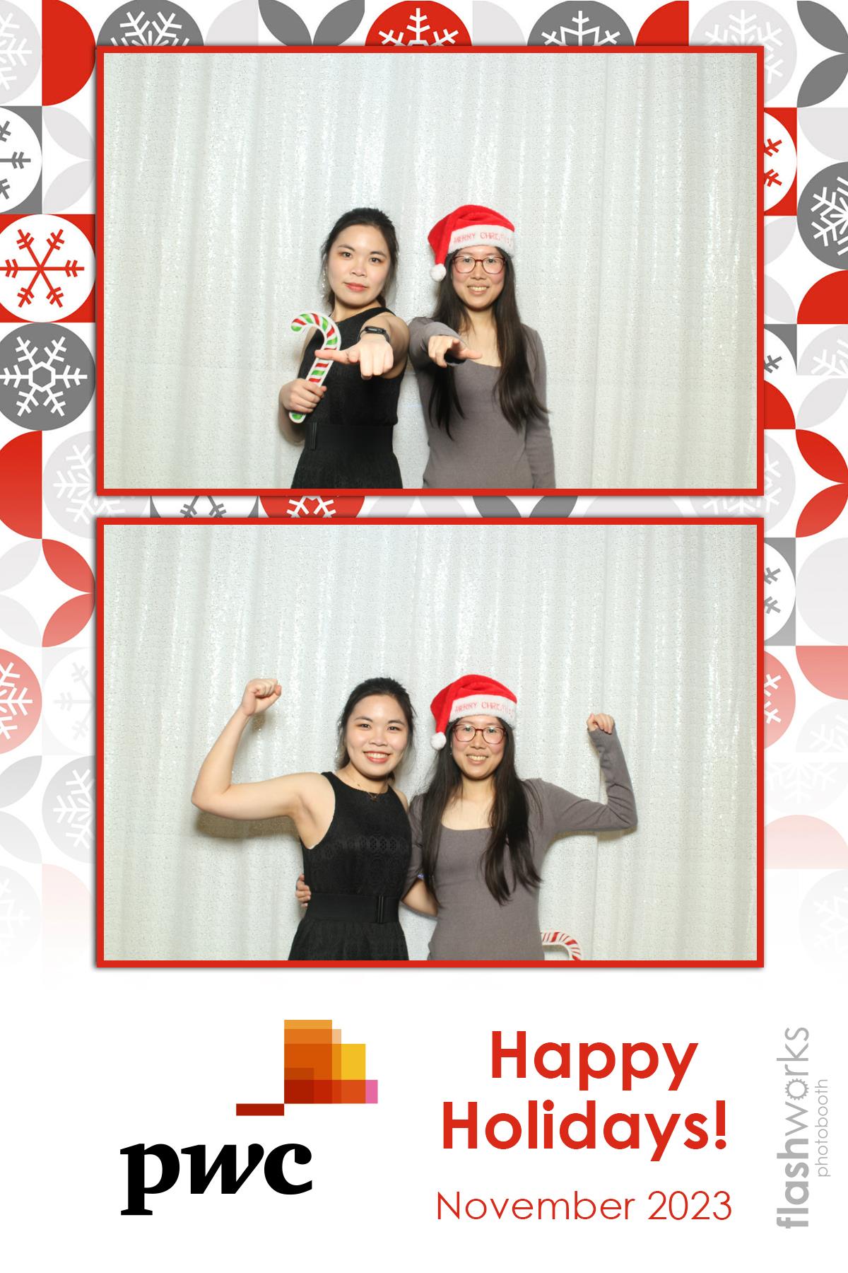 pwc Holiday Party 2023 | View more photos from the event at gallery.flashworksphotobooth.com/u/FlashworksPhotoboothInc/pwc-Holiday-Party-2023