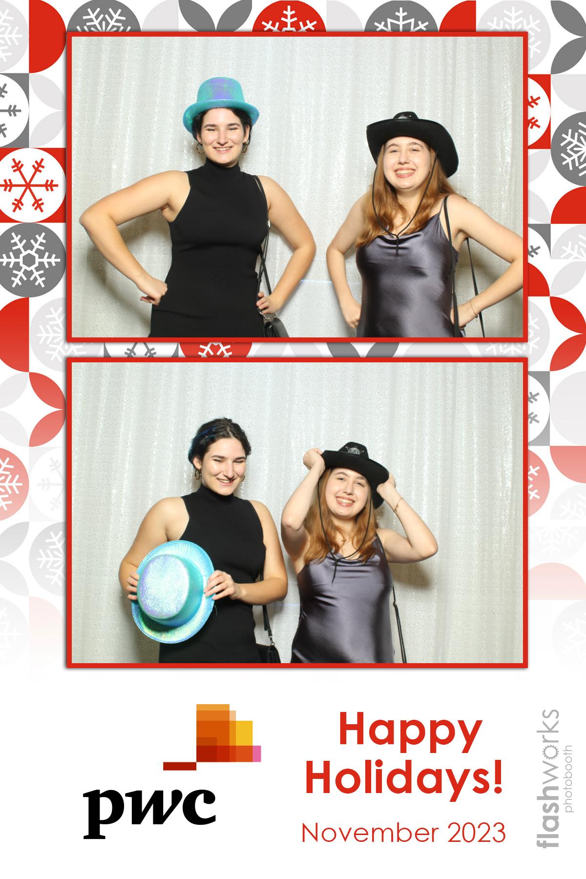 pwc Holiday Party 2023 | View more photos from the event at gallery.flashworksphotobooth.com/u/FlashworksPhotoboothInc/pwc-Holiday-Party-2023