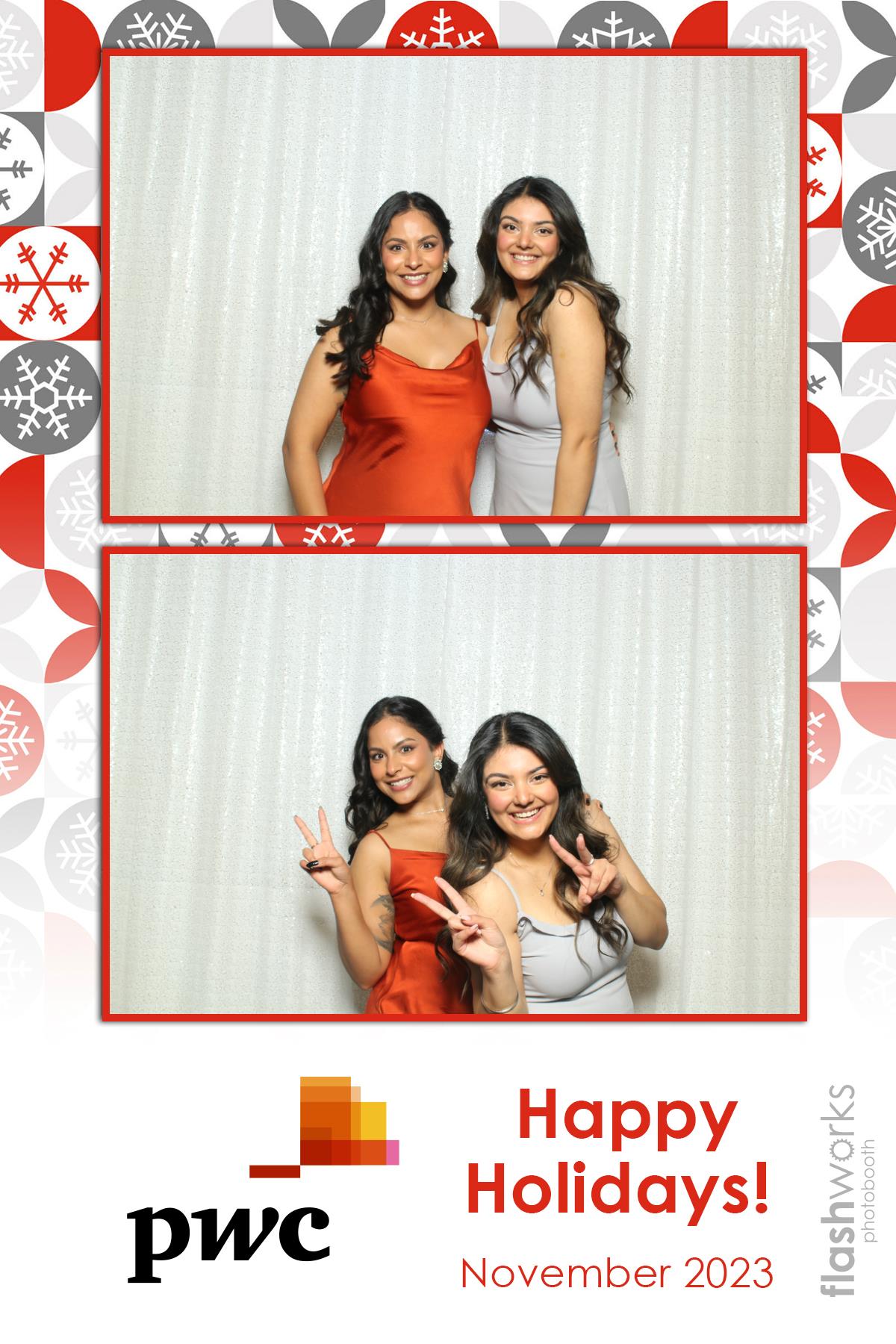 pwc Holiday Party 2023 | View more photos from the event at gallery.flashworksphotobooth.com/u/FlashworksPhotoboothInc/pwc-Holiday-Party-2023