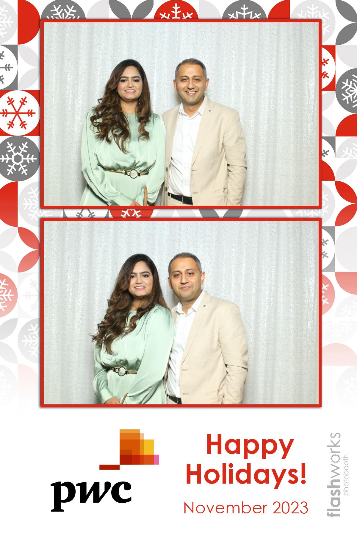 pwc Holiday Party 2023 | View more photos from the event at gallery.flashworksphotobooth.com/u/FlashworksPhotoboothInc/pwc-Holiday-Party-2023