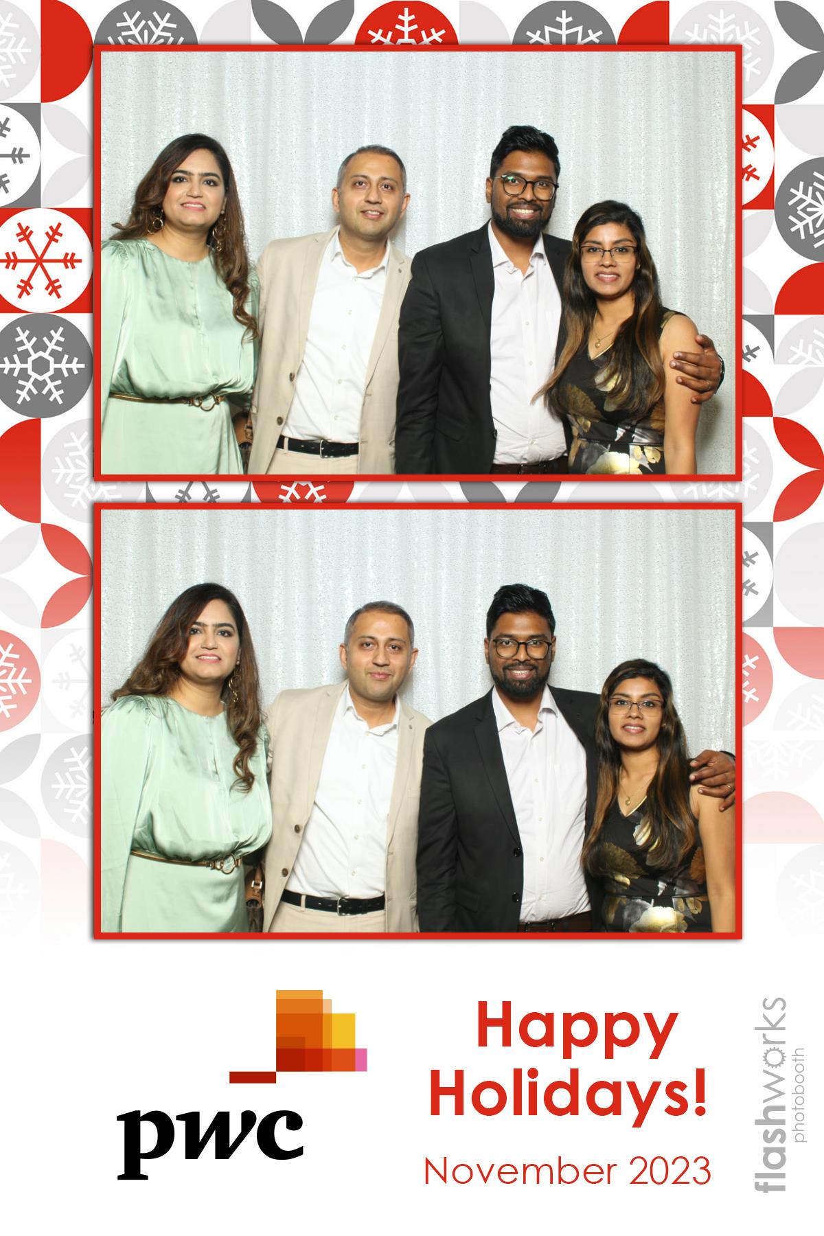 pwc Holiday Party 2023 | View more photos from the event at gallery.flashworksphotobooth.com/u/FlashworksPhotoboothInc/pwc-Holiday-Party-2023