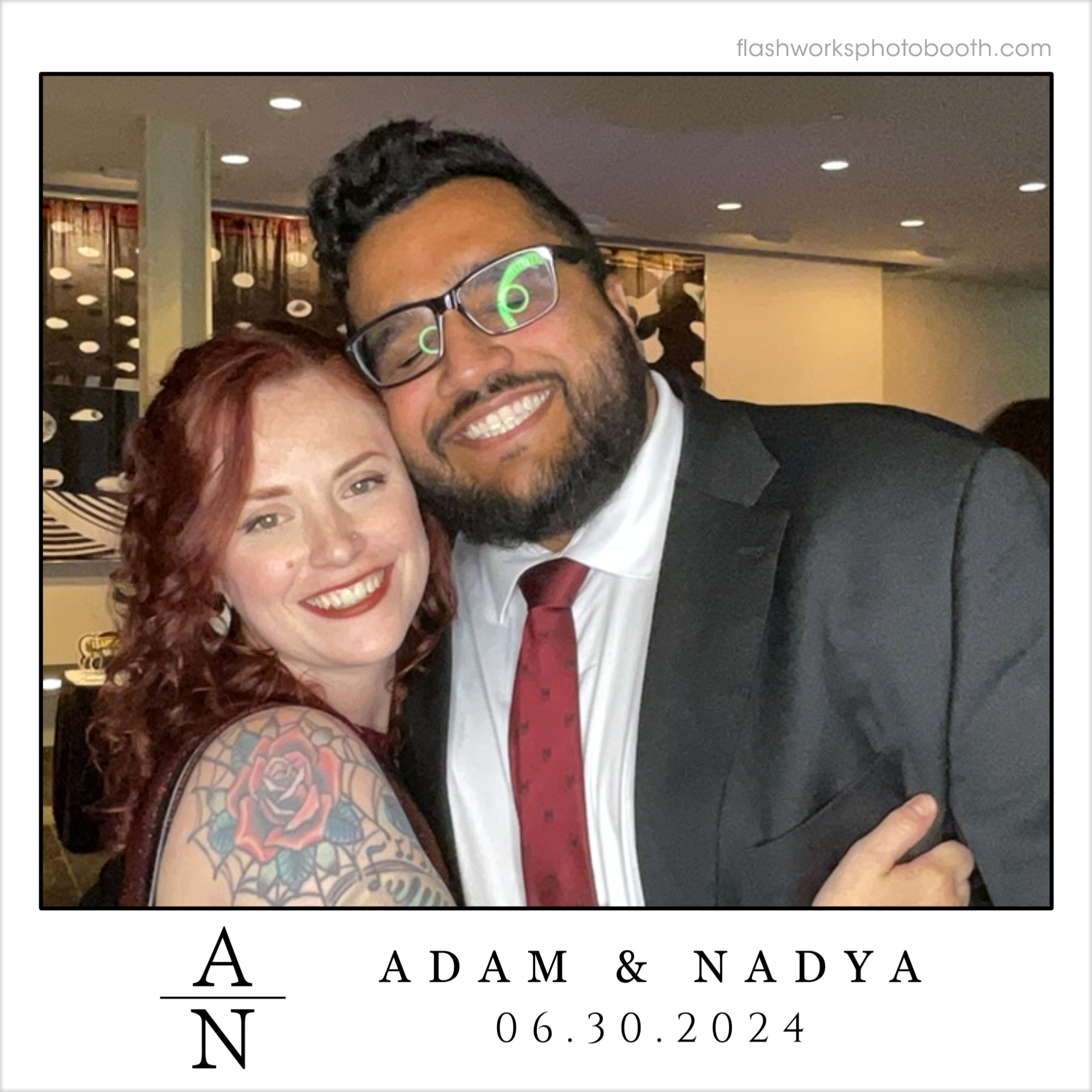 Adam & Nadya's Wedding | View more photos from the event at gallery.flashworksphotobooth.com/u/FlashworksPhotoboothInc/Adam-Nadyas-Wedding