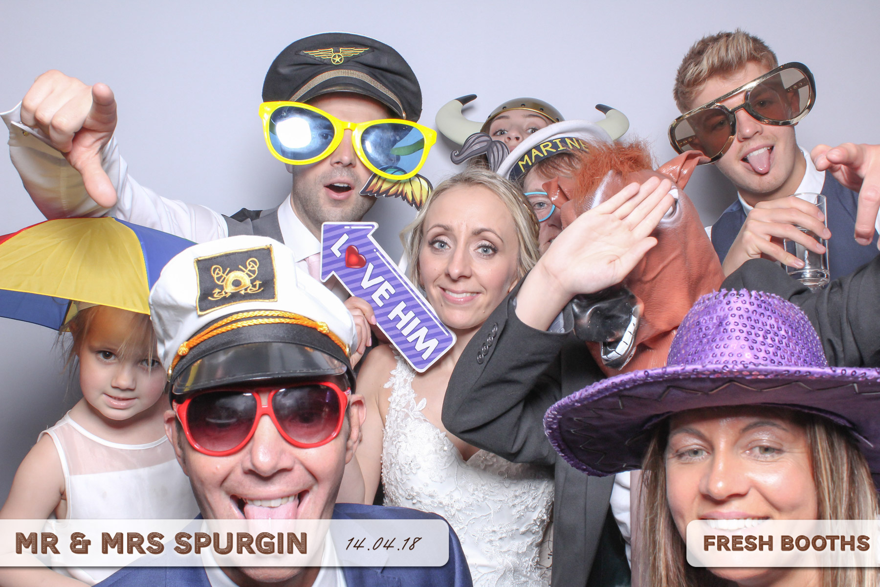 Mr & Mrs Spurgin | View more photos from the event at gallery.freshbooths.com/u/FreshBooths/Mr-Mrs-Spurgin