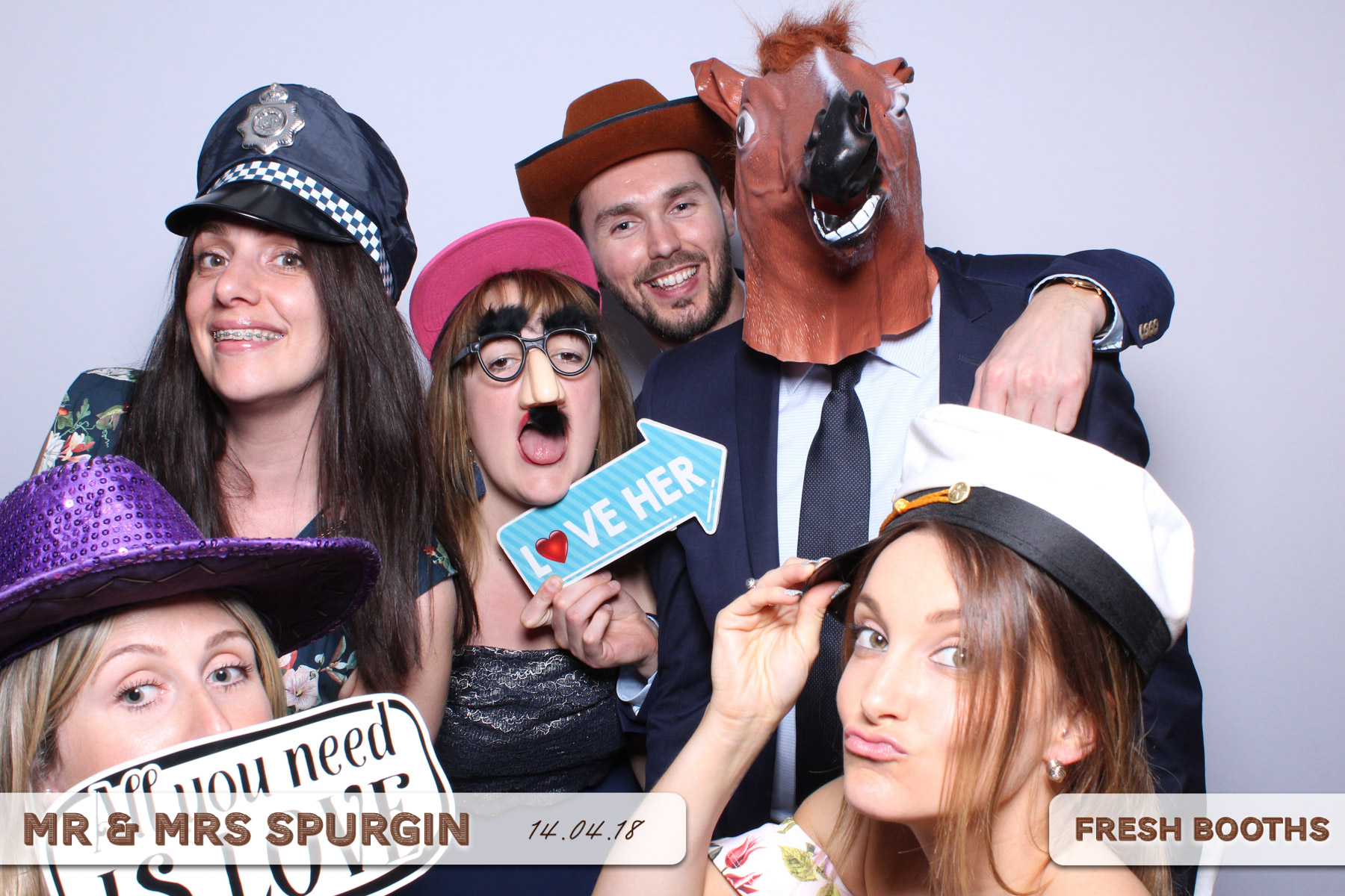 Mr & Mrs Spurgin | View more photos from the event at gallery.freshbooths.com/u/FreshBooths/Mr-Mrs-Spurgin