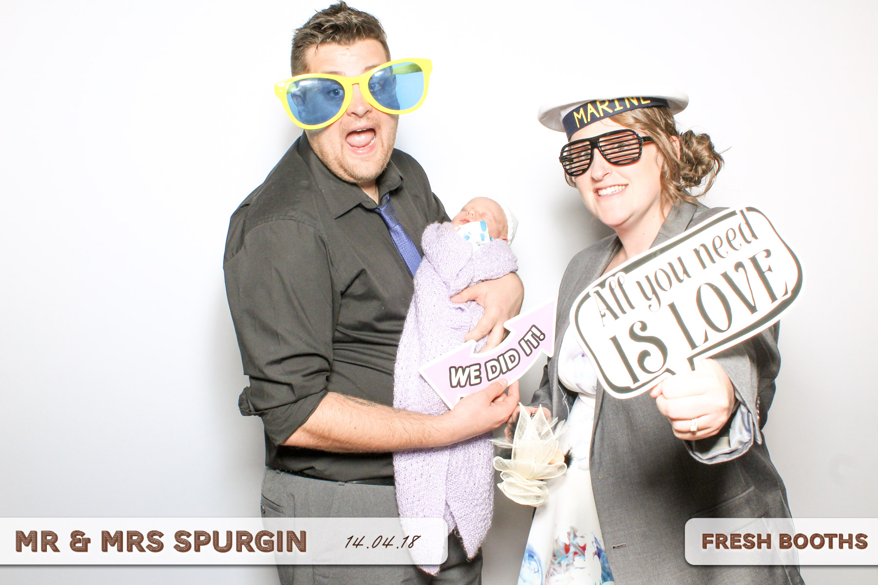 Mr & Mrs Spurgin | View more photos from the event at gallery.freshbooths.com/u/FreshBooths/Mr-Mrs-Spurgin