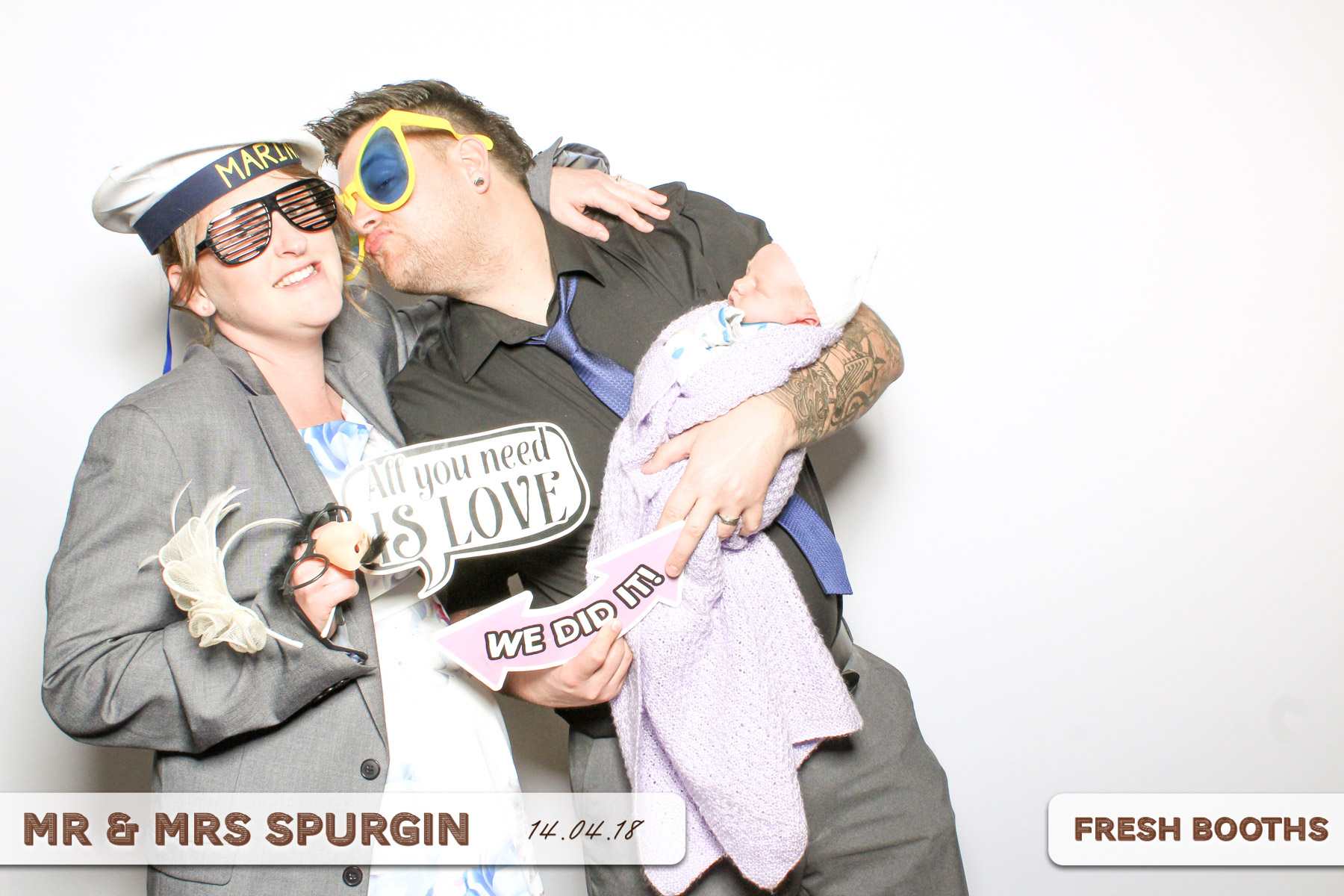 Mr & Mrs Spurgin | View more photos from the event at gallery.freshbooths.com/u/FreshBooths/Mr-Mrs-Spurgin