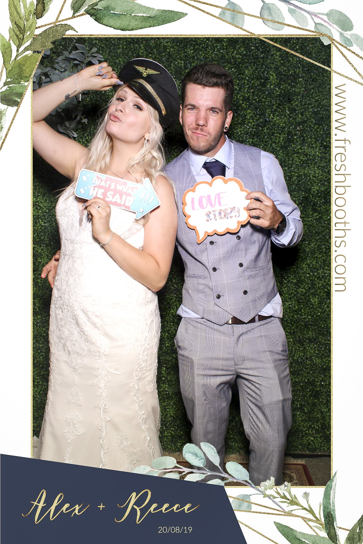 Alex & Reece Wedding - Selfie Mirror | View more photos from the event at gallery.freshbooths.com/u/FreshBooths/Alex-Reece-Wedding-Selfie-Mirror