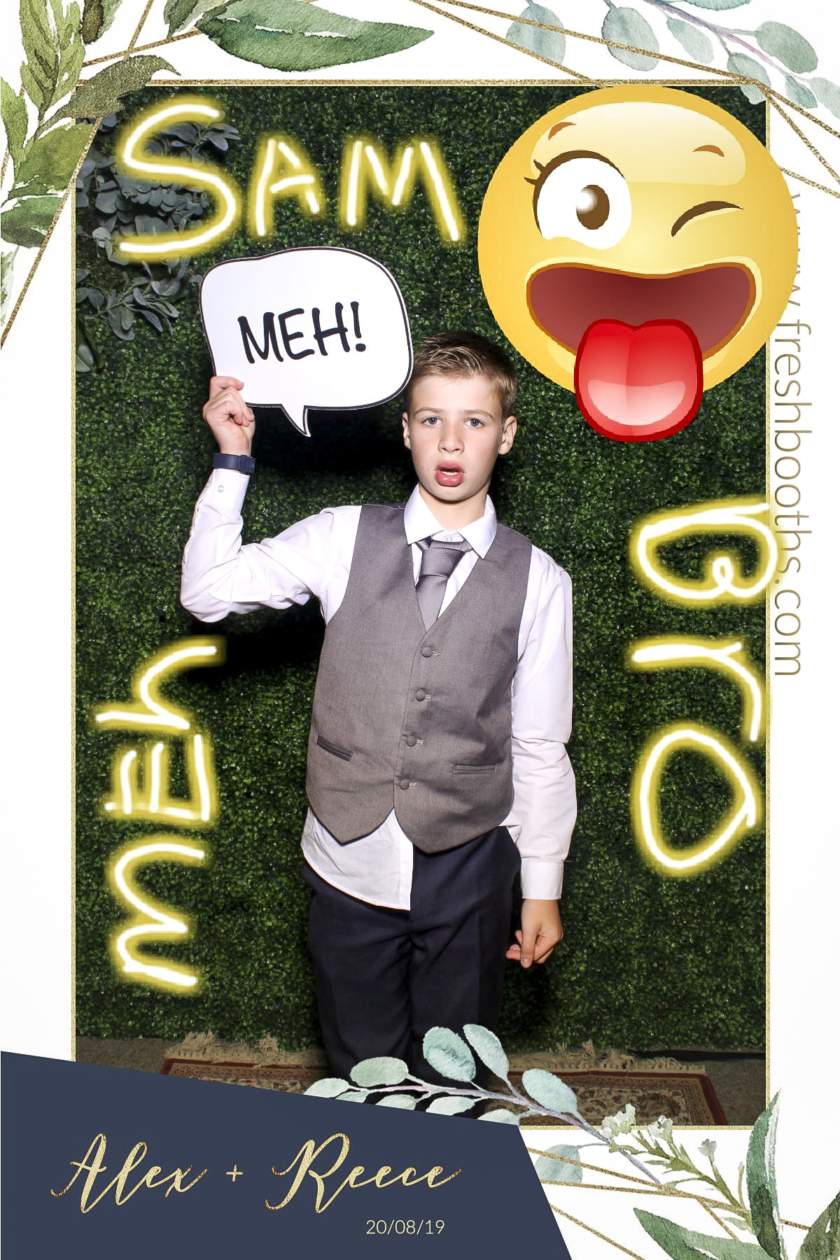 Alex & Reece Wedding - Selfie Mirror | View more photos from the event at gallery.freshbooths.com/u/FreshBooths/Alex-Reece-Wedding-Selfie-Mirror