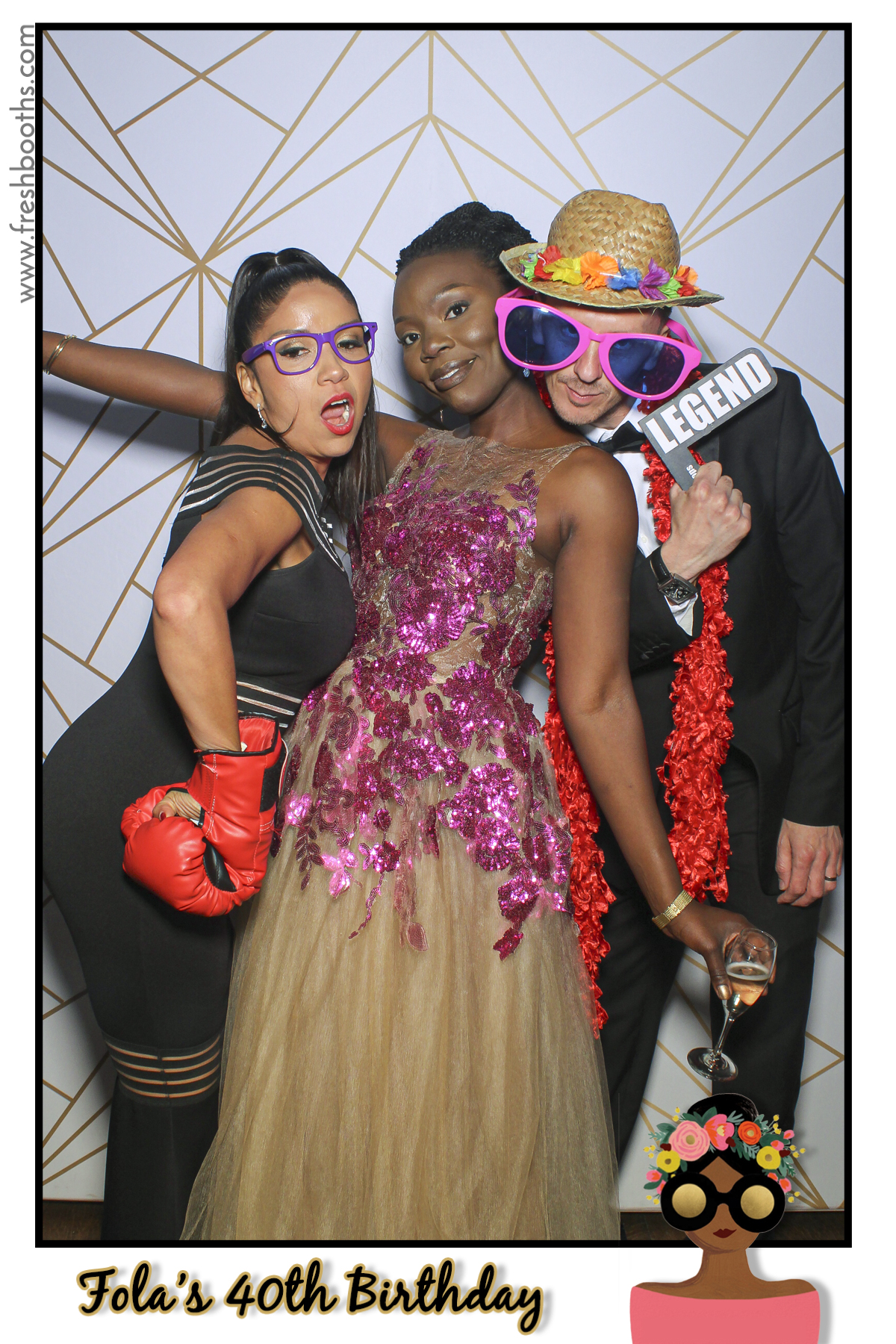 Fola's 40th Birthday Party - Selfie Mirror | View more photos from the event at gallery.freshbooths.com/u/FreshBooths/Folas-40th-Birthday-Party-Selfie-Mirror