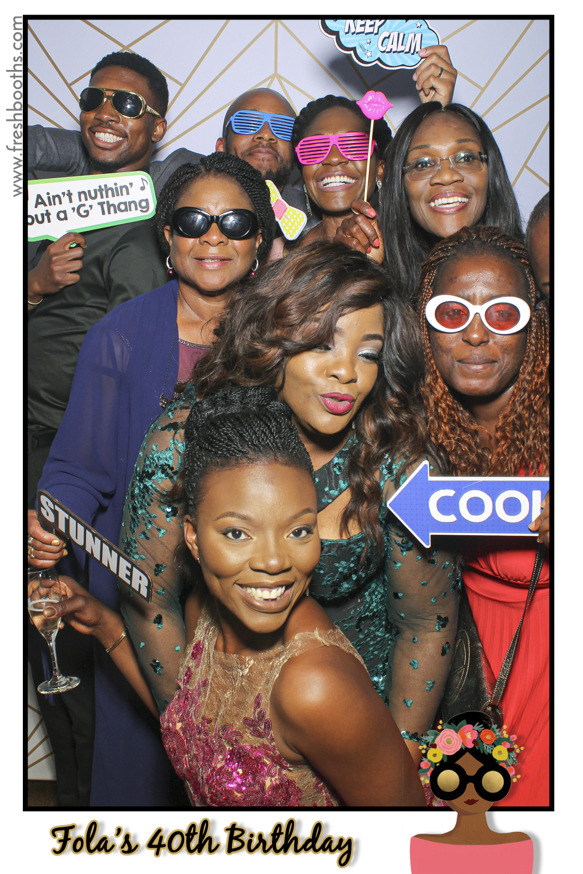 Fola's 40th Birthday Party - Selfie Mirror | View more photos from the event at gallery.freshbooths.com/u/FreshBooths/Folas-40th-Birthday-Party-Selfie-Mirror