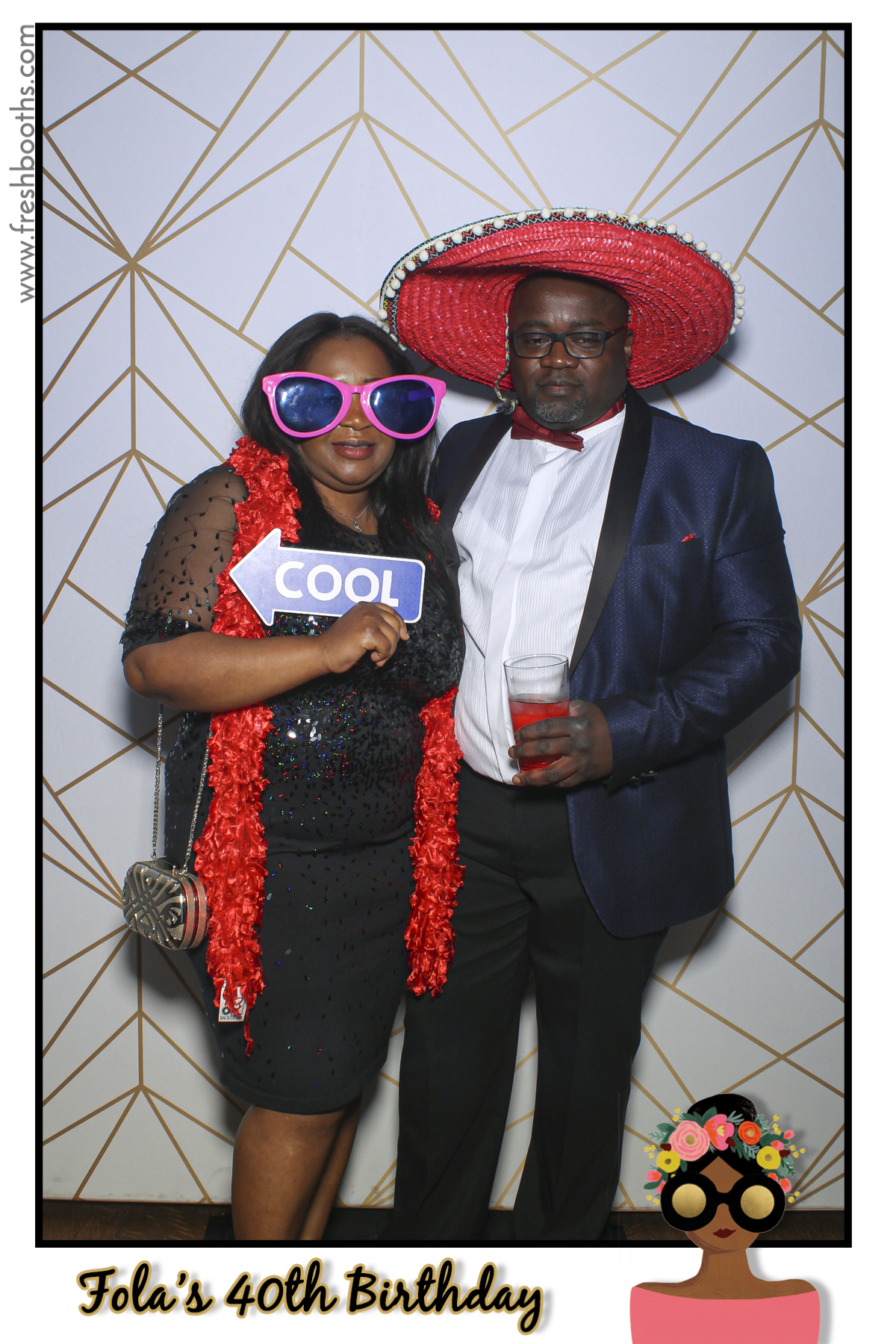 Fola's 40th Birthday Party - Selfie Mirror | View more photos from the event at gallery.freshbooths.com/u/FreshBooths/Folas-40th-Birthday-Party-Selfie-Mirror